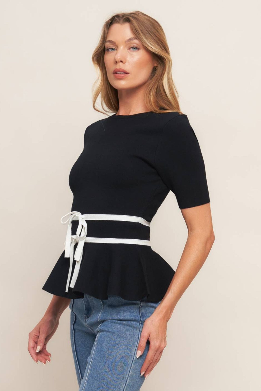 Kathryn Tie Feature Top