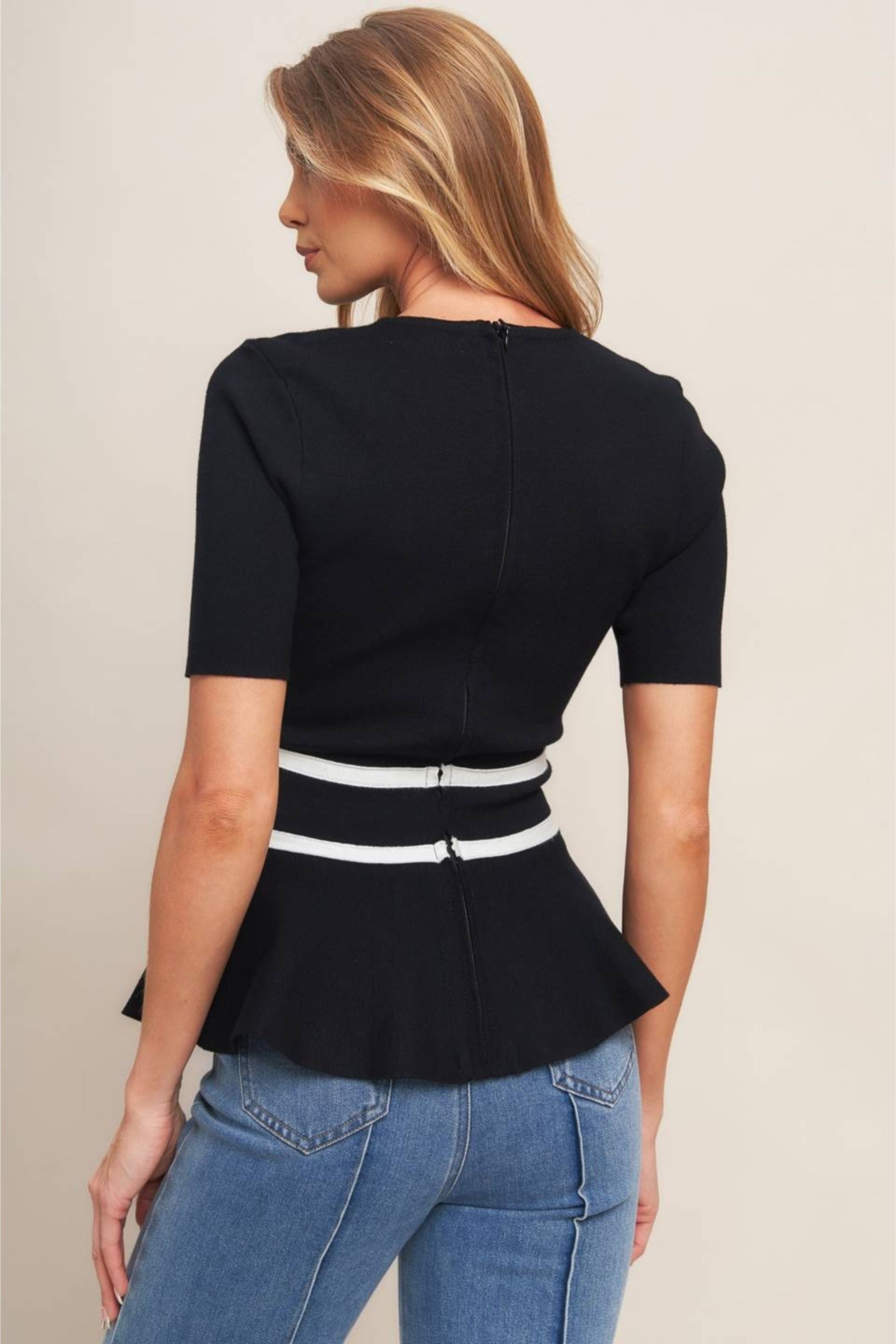 Kathryn Tie Feature Top