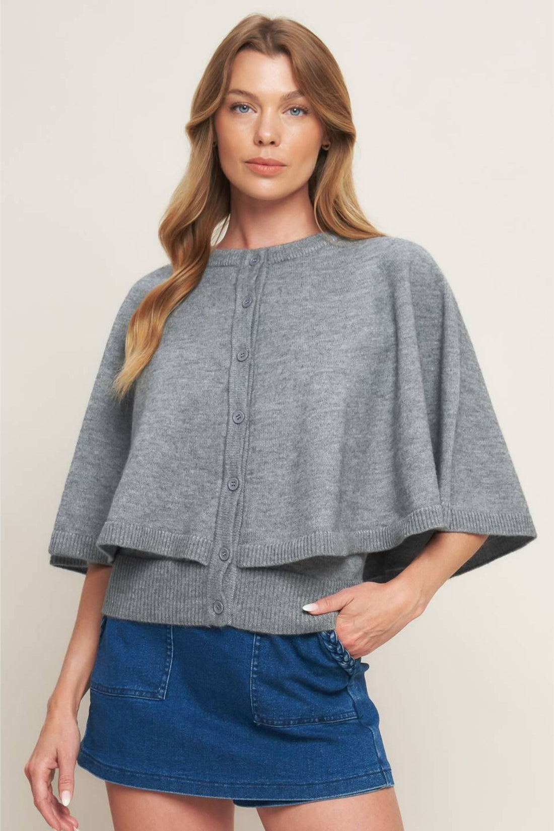 Cassie Button Up Poncho