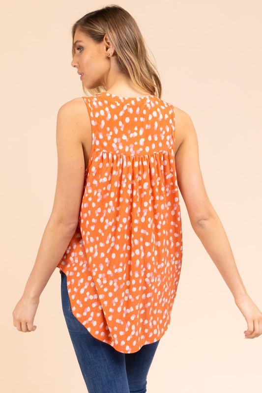 Joslyn V Neck Print Tank