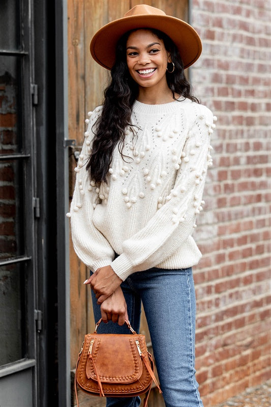 Ortiz Polka Dot Detail Sweater