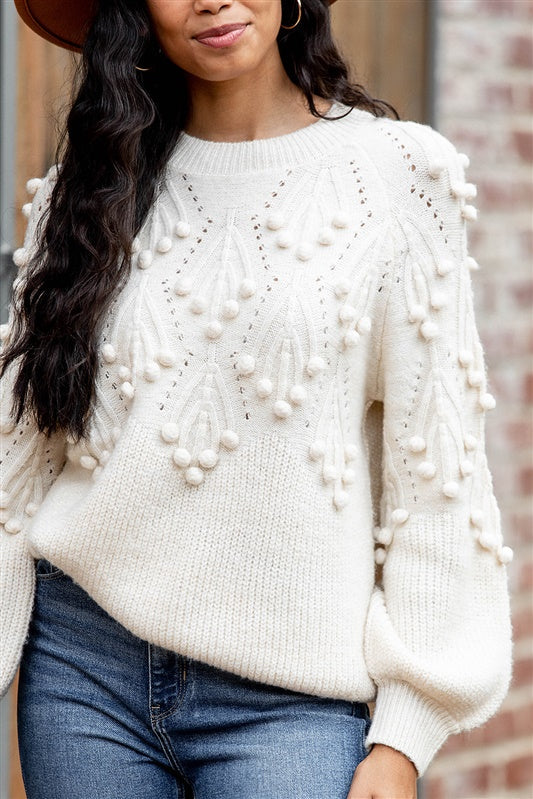Ortiz Polka Dot Detail Sweater