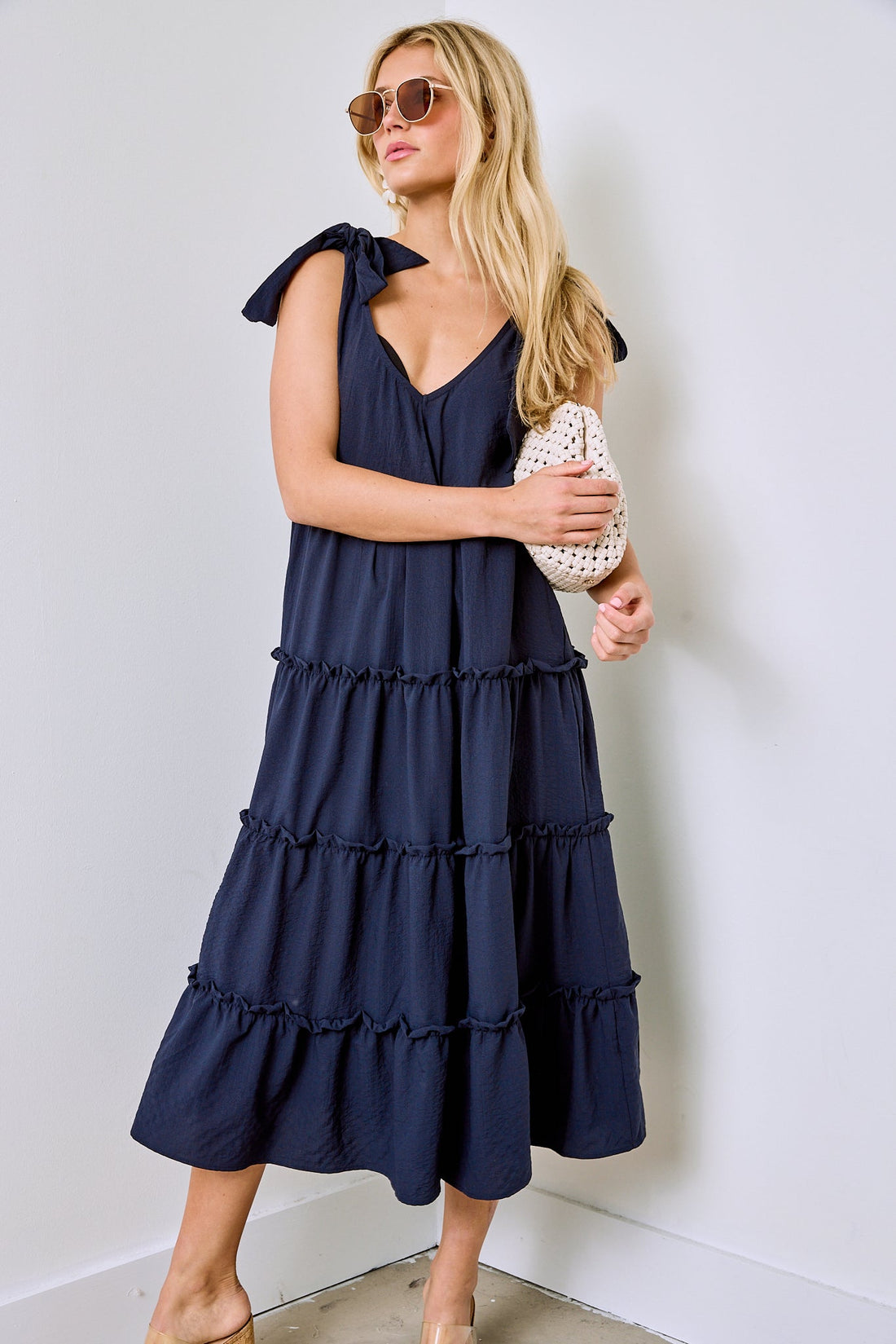 Daniels Tie Strap Midi Dress