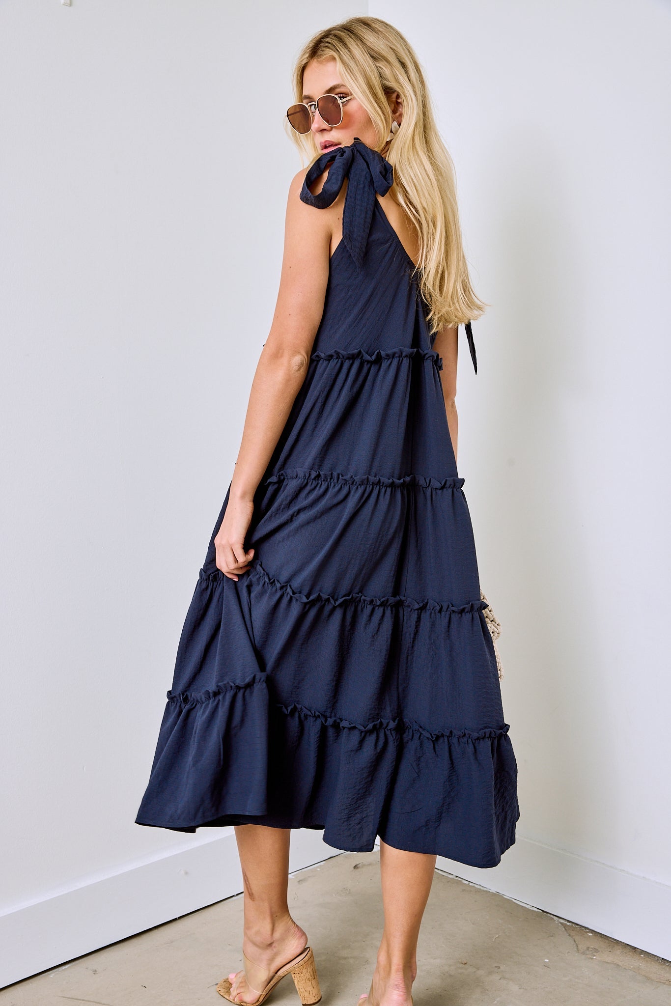 Daniels Tie Strap Midi Dress