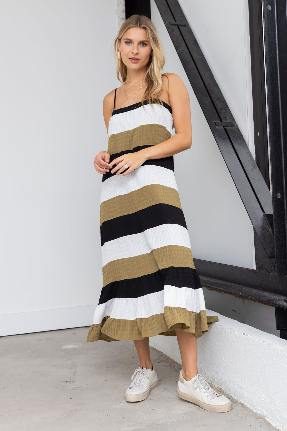 SALE - Reeves Color Block Midi Dress