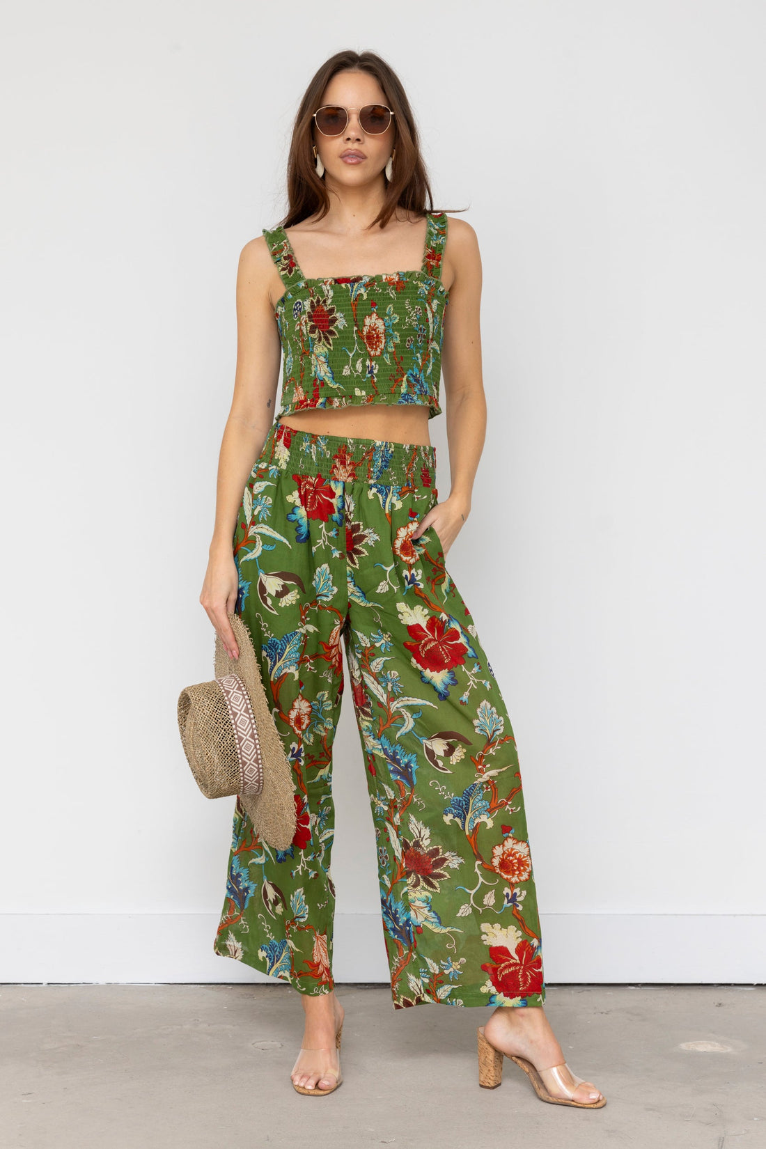 SALE - Reyes Floral Cropped Top