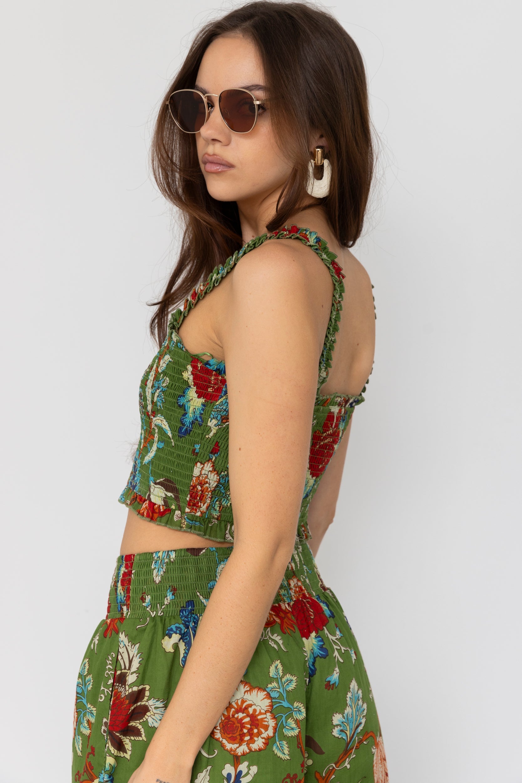 SALE - Reyes Floral Cropped Top