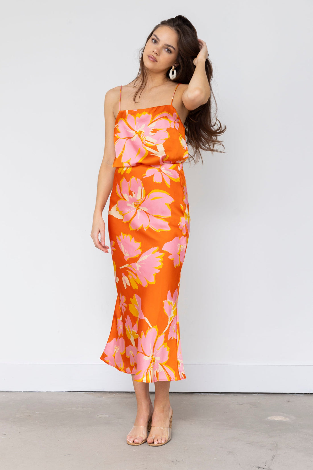SALE - Celine Floral Sateen Tank