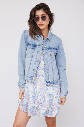 SALE - Gwen Mid Length Classic Denim Jacket