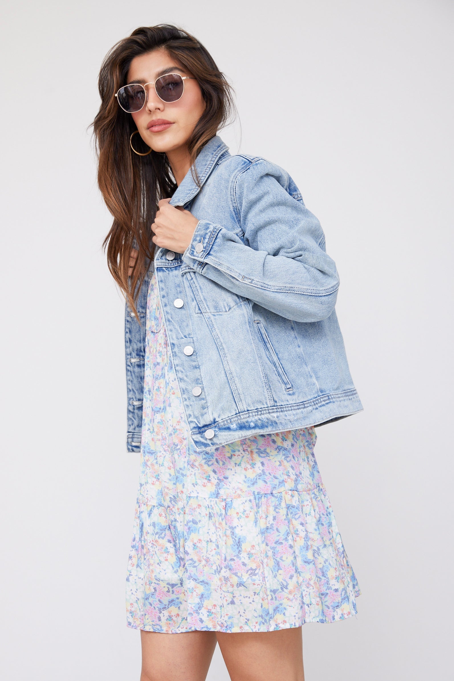 SALE - Gwen Mid Length Classic Denim Jacket
