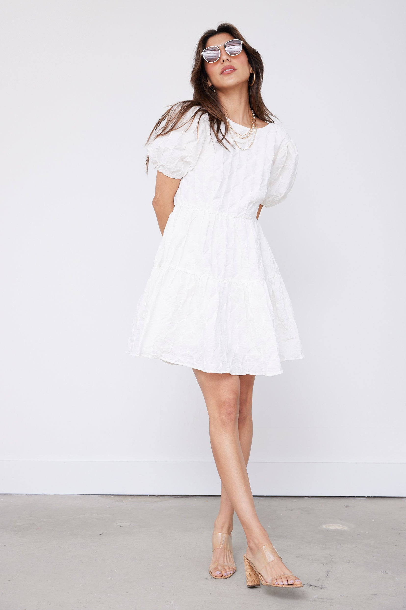 SALE - Valentina Short Sleeve Mini Dress