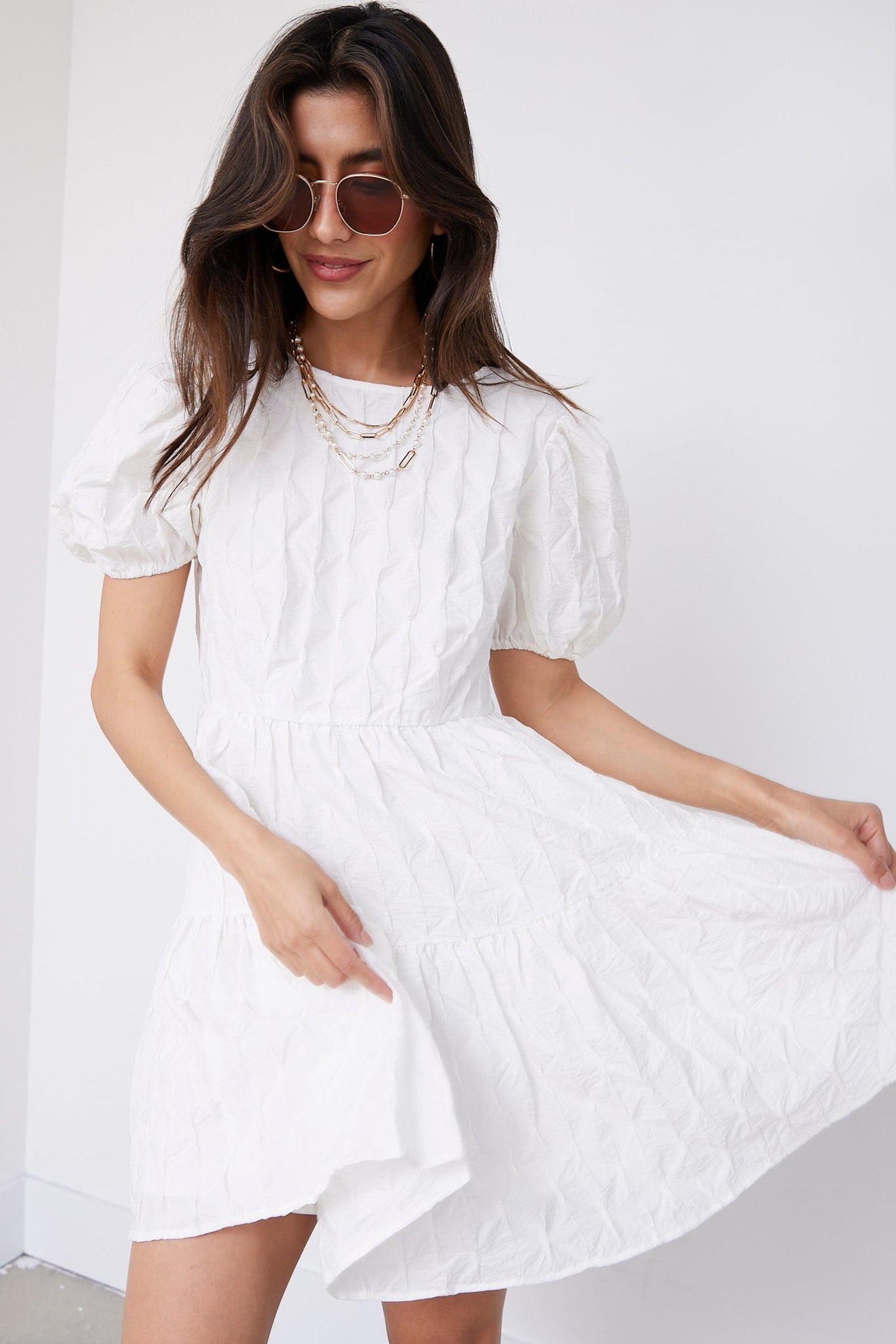 SALE - Valentina Short Sleeve Mini Dress