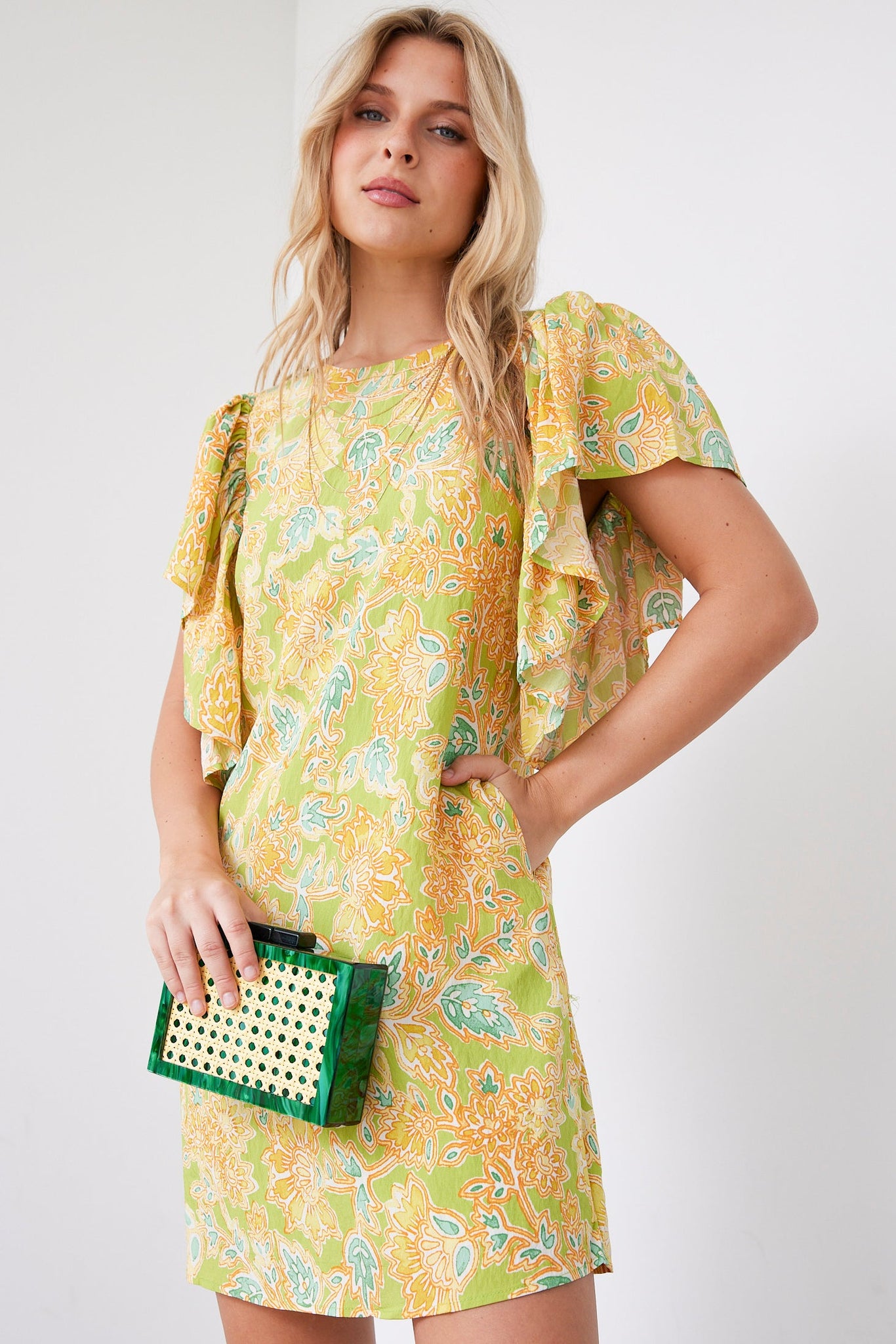 SALE - Keaten Ruffle Detail Mini Dress