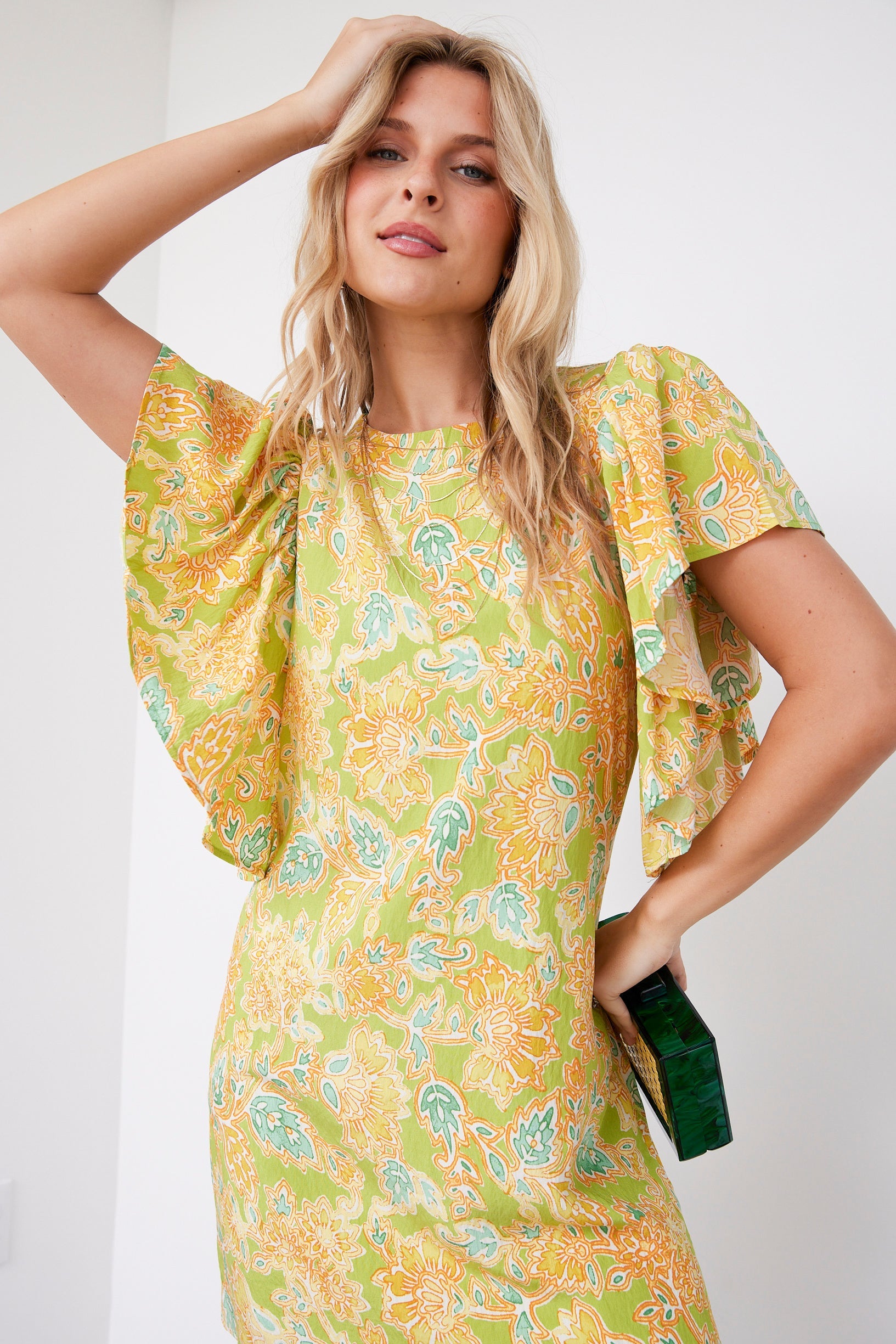 SALE - Keaten Ruffle Detail Mini Dress