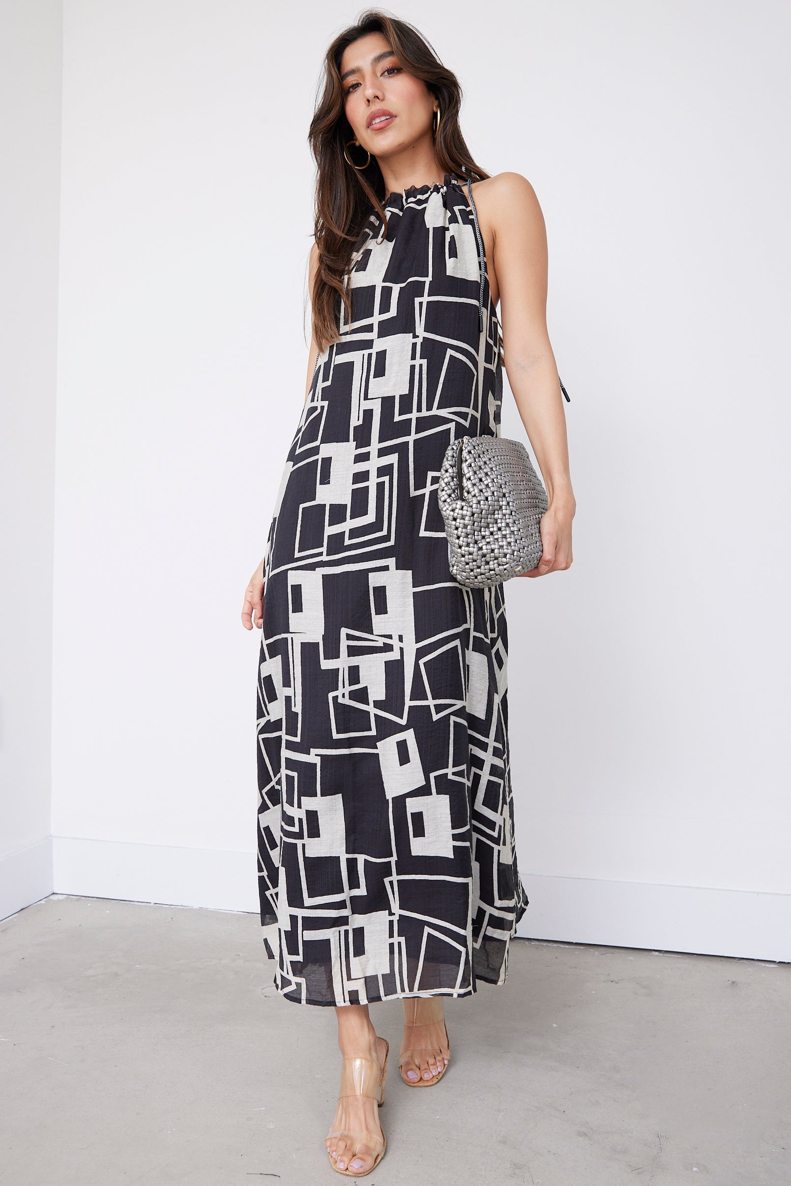 SALE - Finley Geo Print Midi Dress