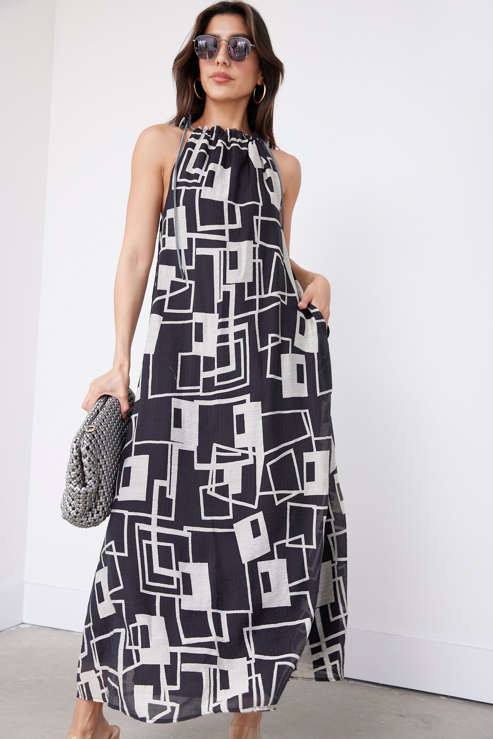 SALE - Finley Geo Print Midi Dress