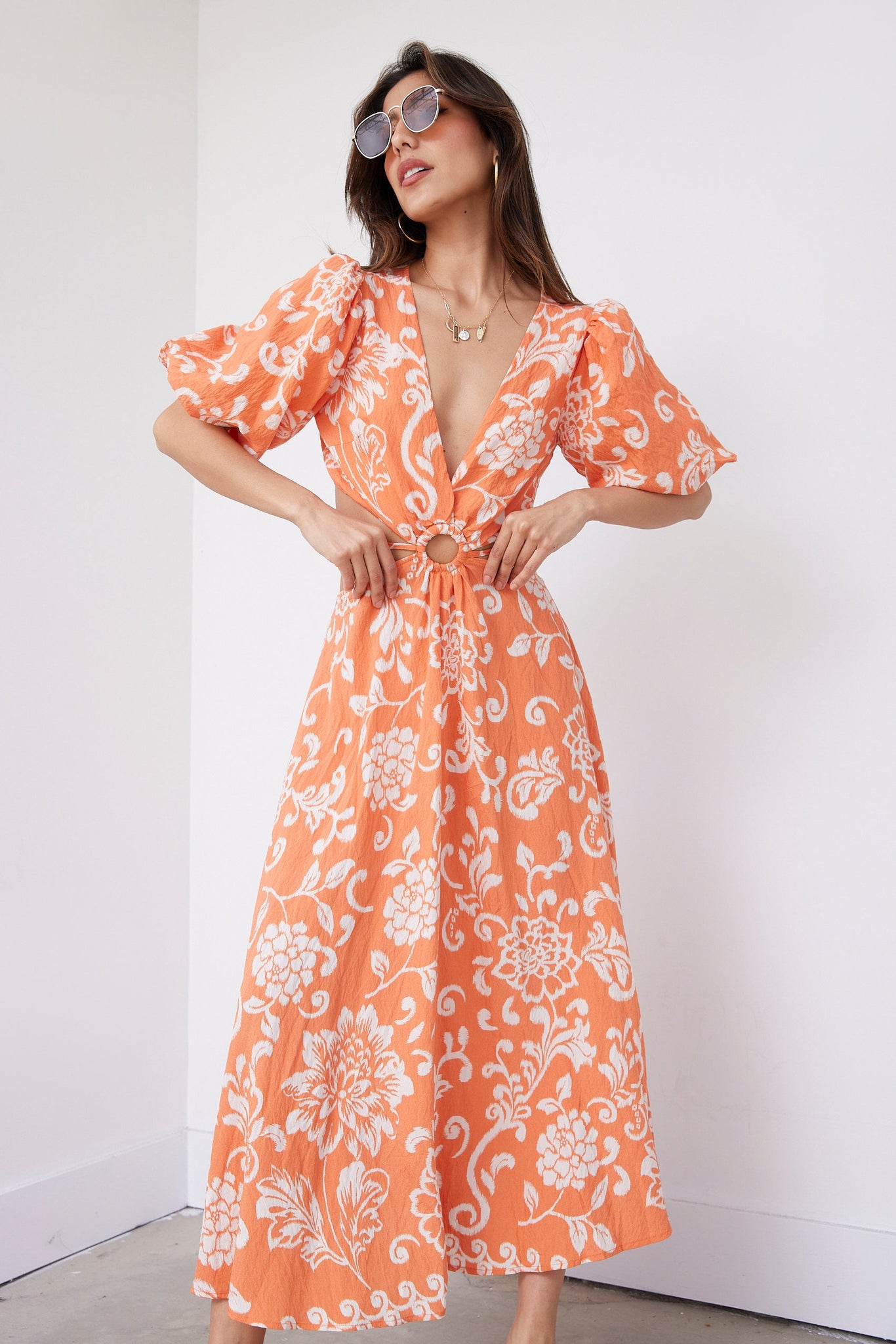 Rory Cut Out Detail Midi Dress