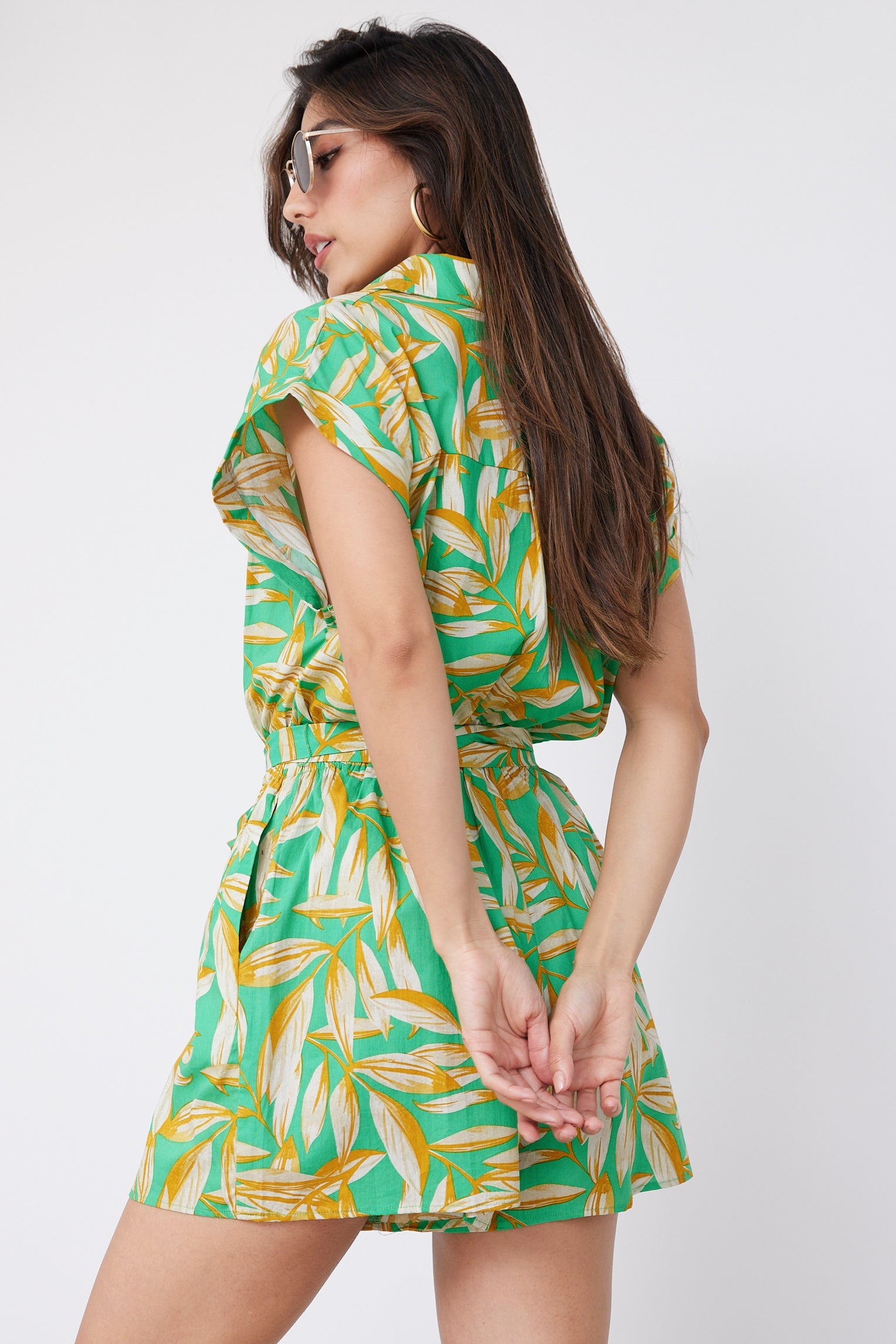 Jacobs Printed Tie Waisted Romper