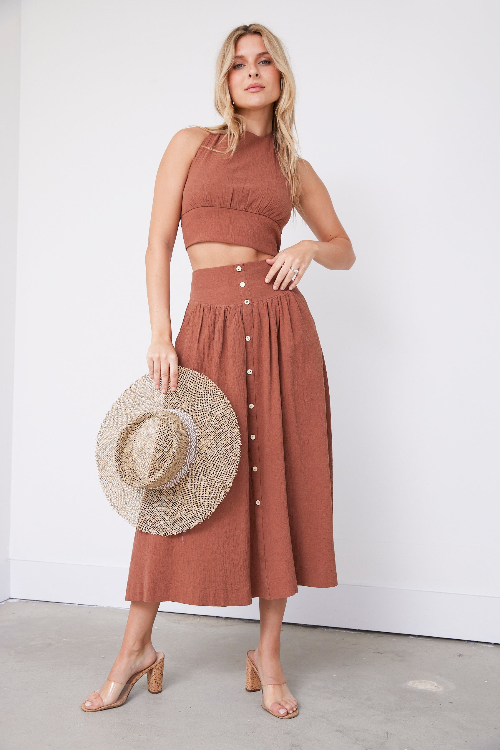 SALE - Annie Linen Maxi Skirt