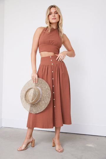 SALE - Annie Linen Maxi Skirt