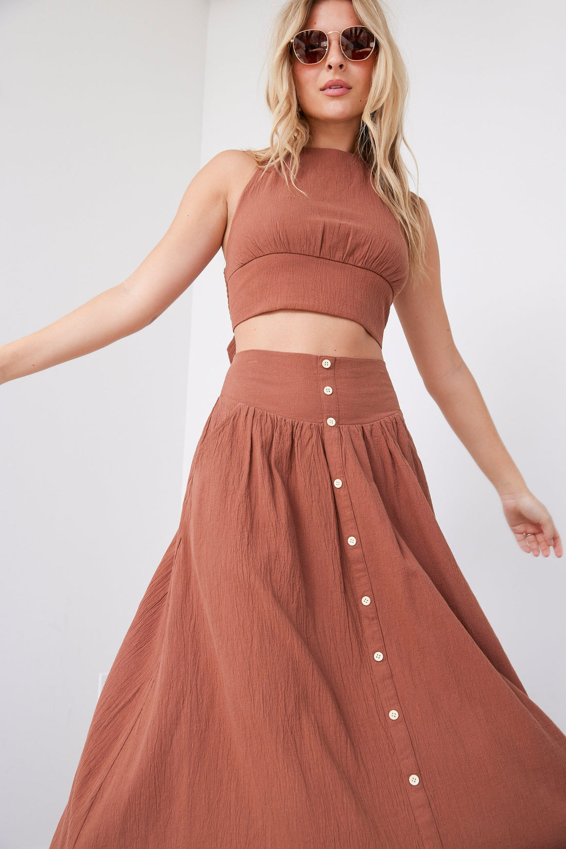 SALE - Annie Linen Maxi Skirt