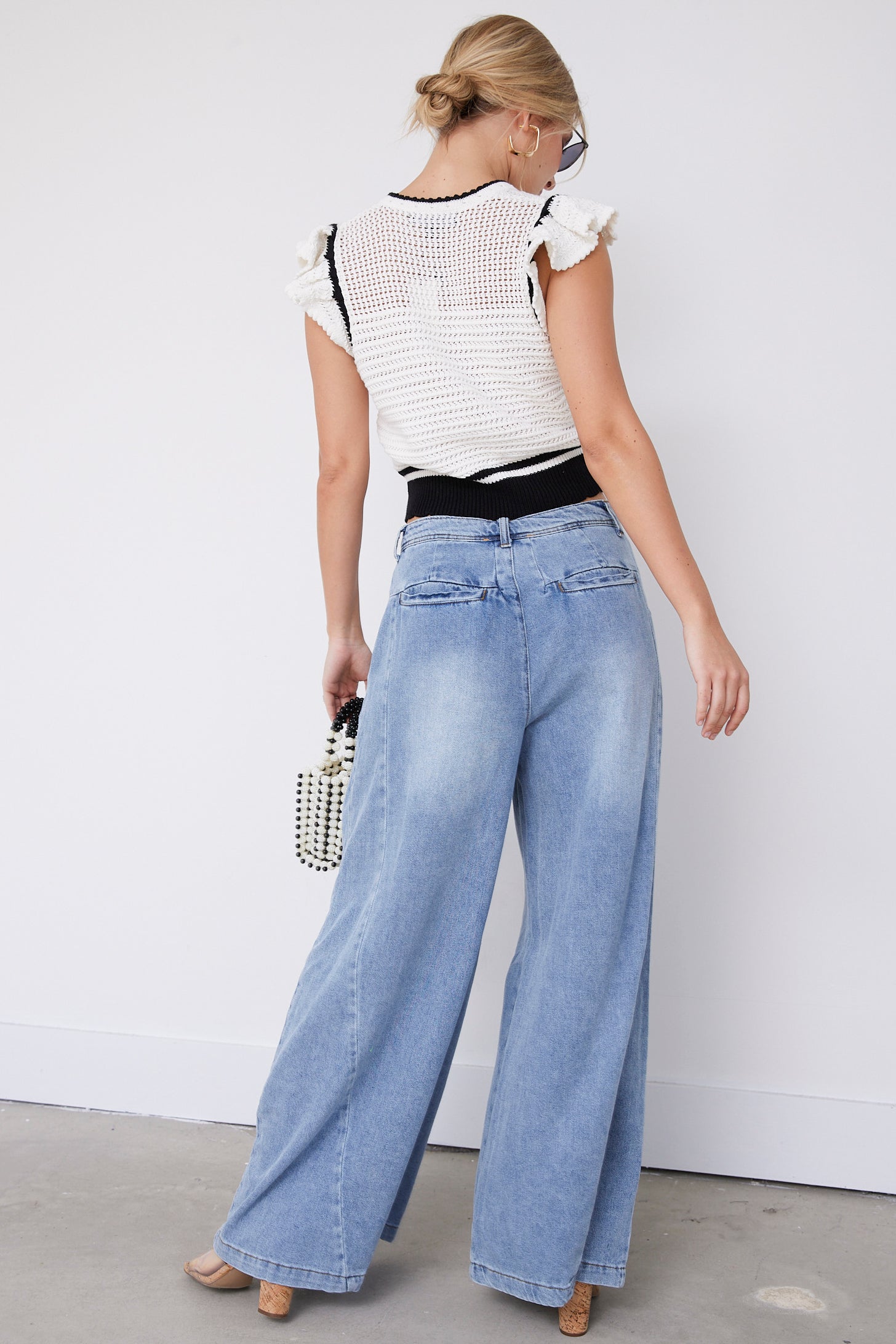 Evans Wide Leg Denim Pants