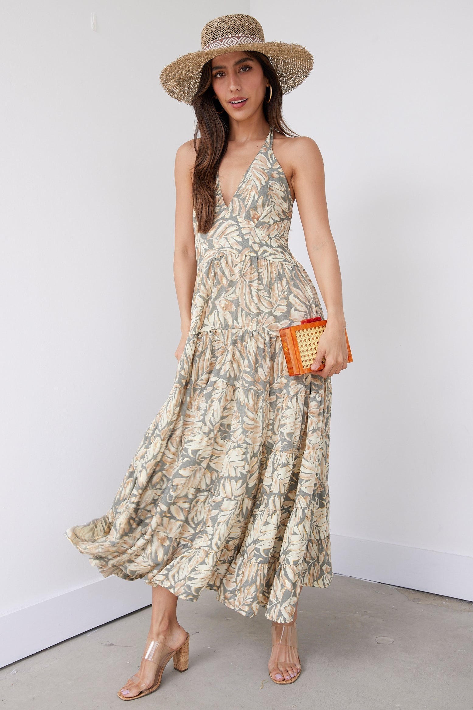 SALE - Belle Halter Floral Dress
