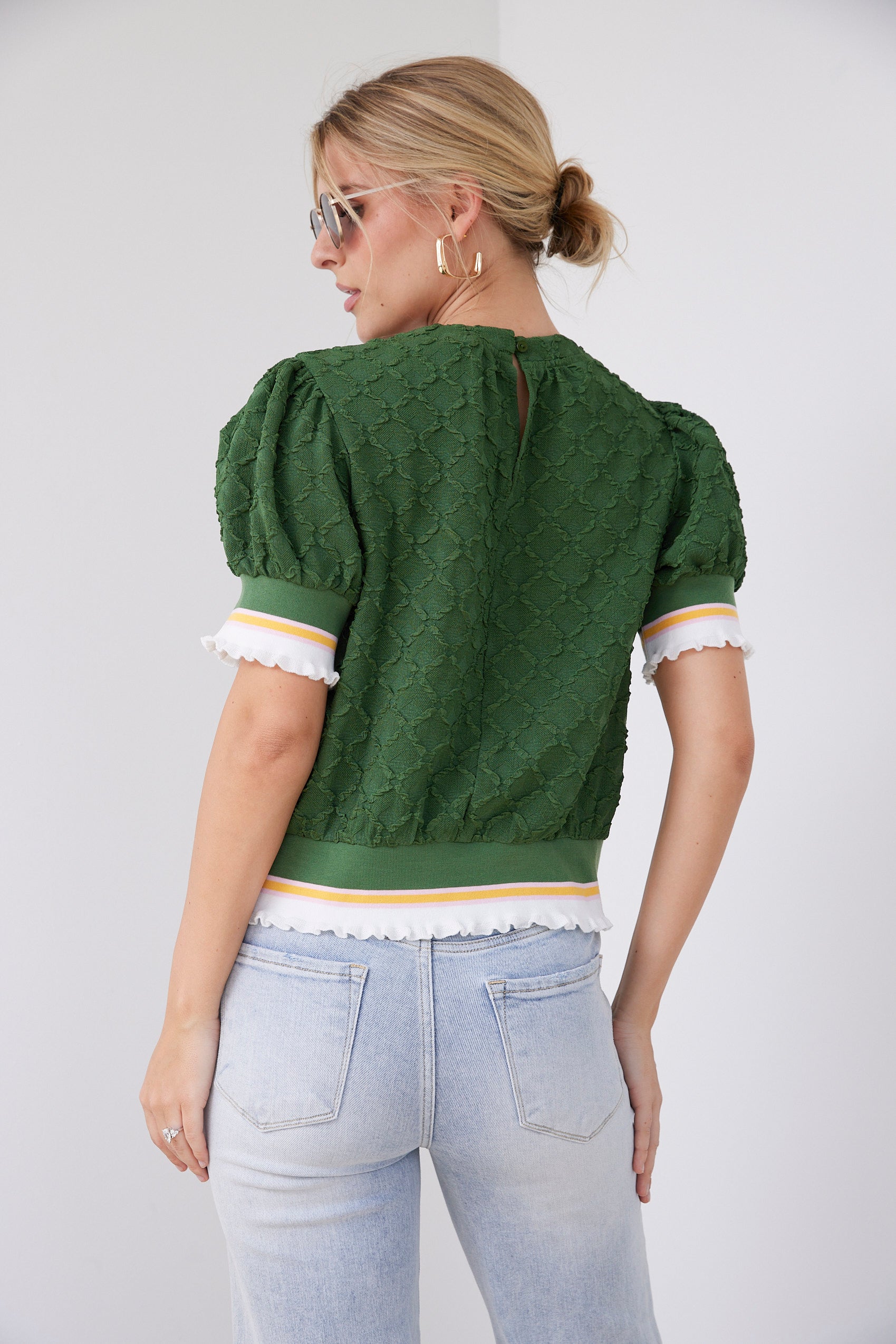 Estelle Elastic Band Detail Top