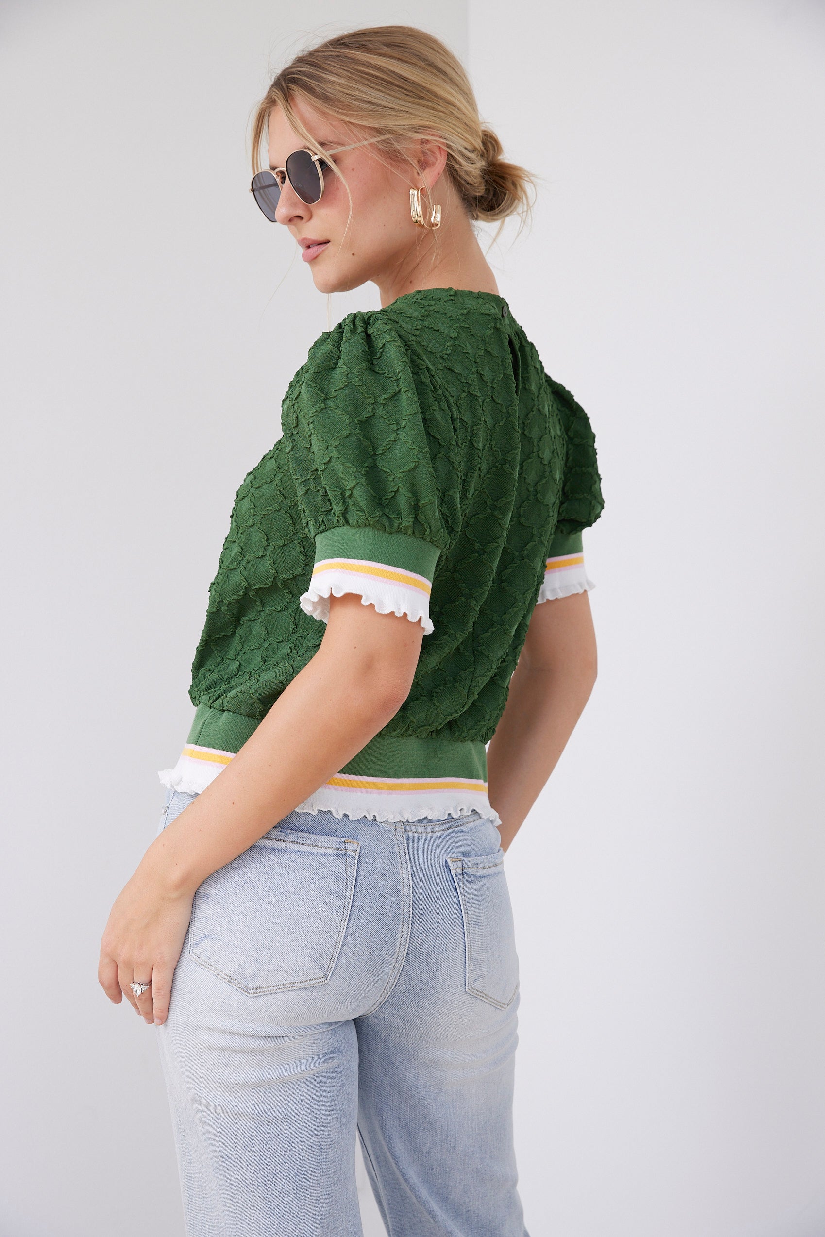 Estelle Elastic Band Detail Top