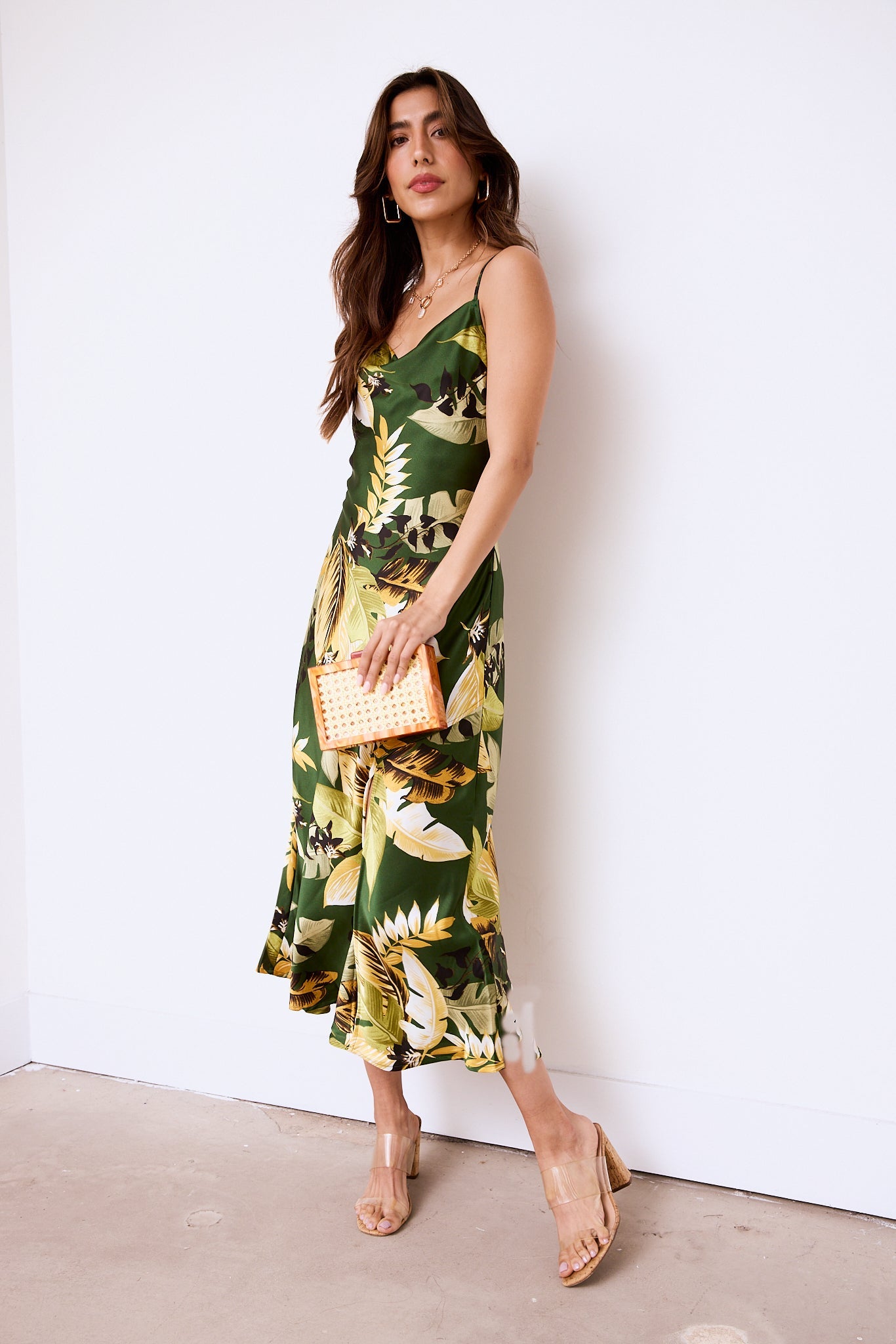 SALE - Jensen Printed Midi Slip Dress