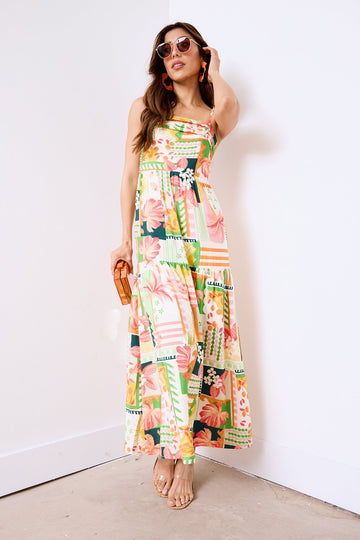 Rory Tropical Print Maxi Dress
