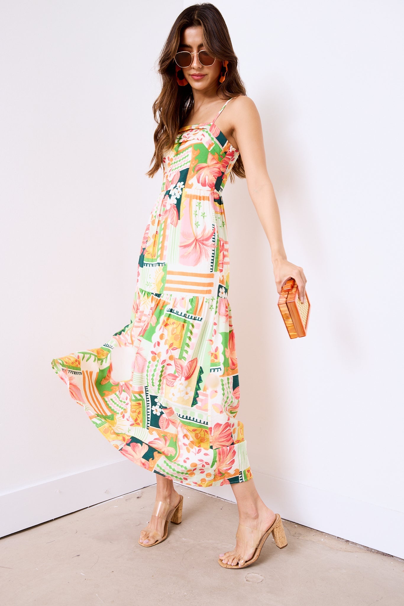 Rory Tropical Print Maxi Dress