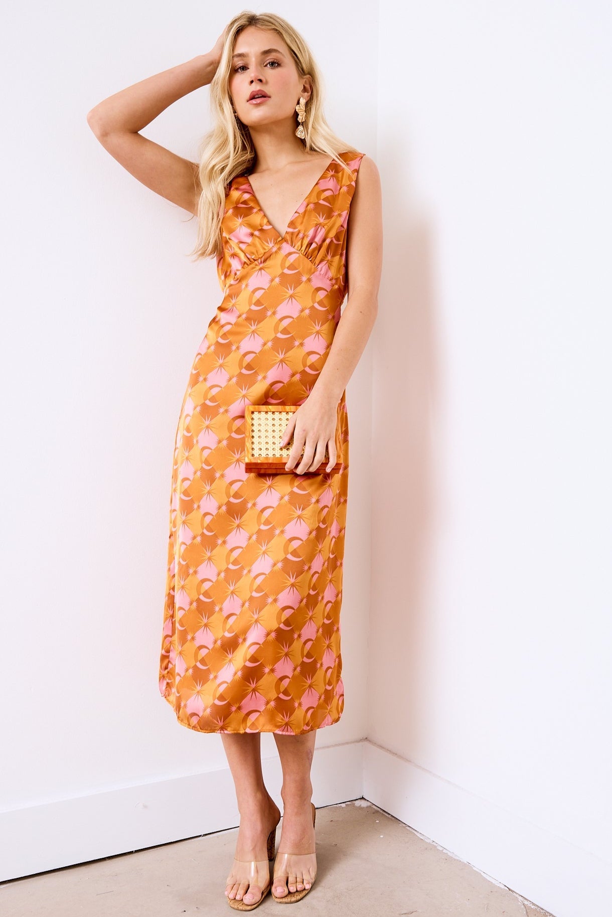 SALE - Riley V Neck Midi Dress