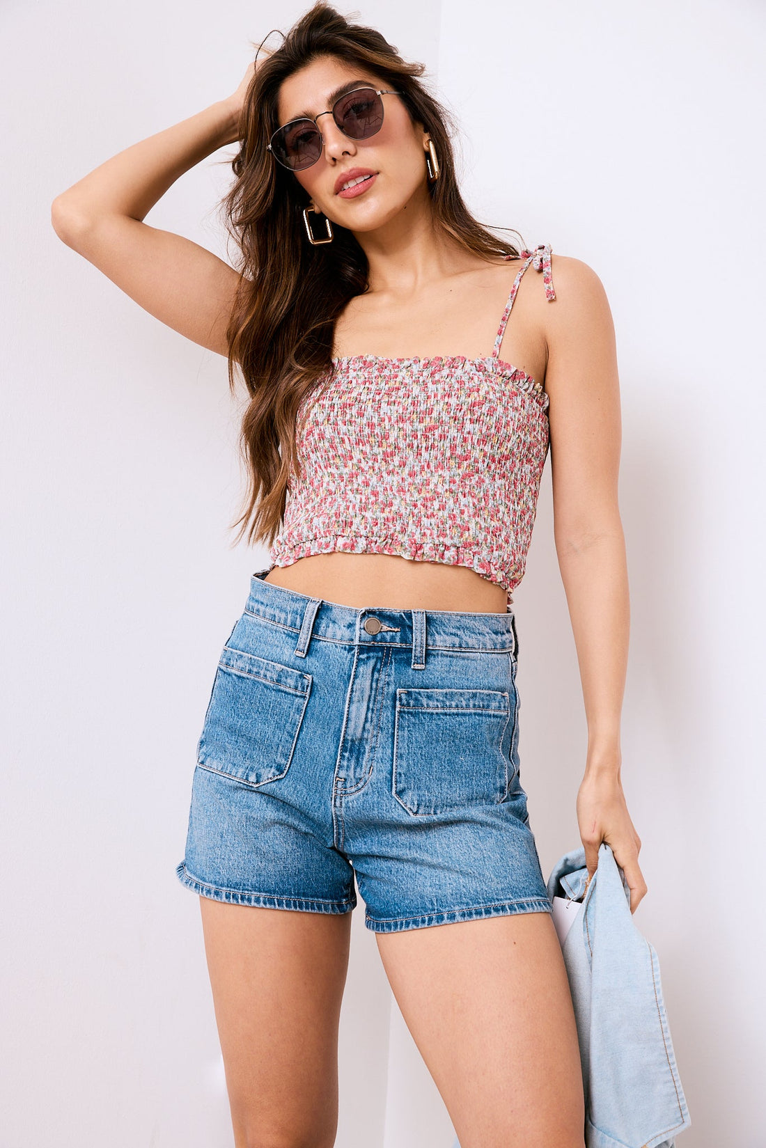 SALE - Doyle Floral Print Smocked Top
