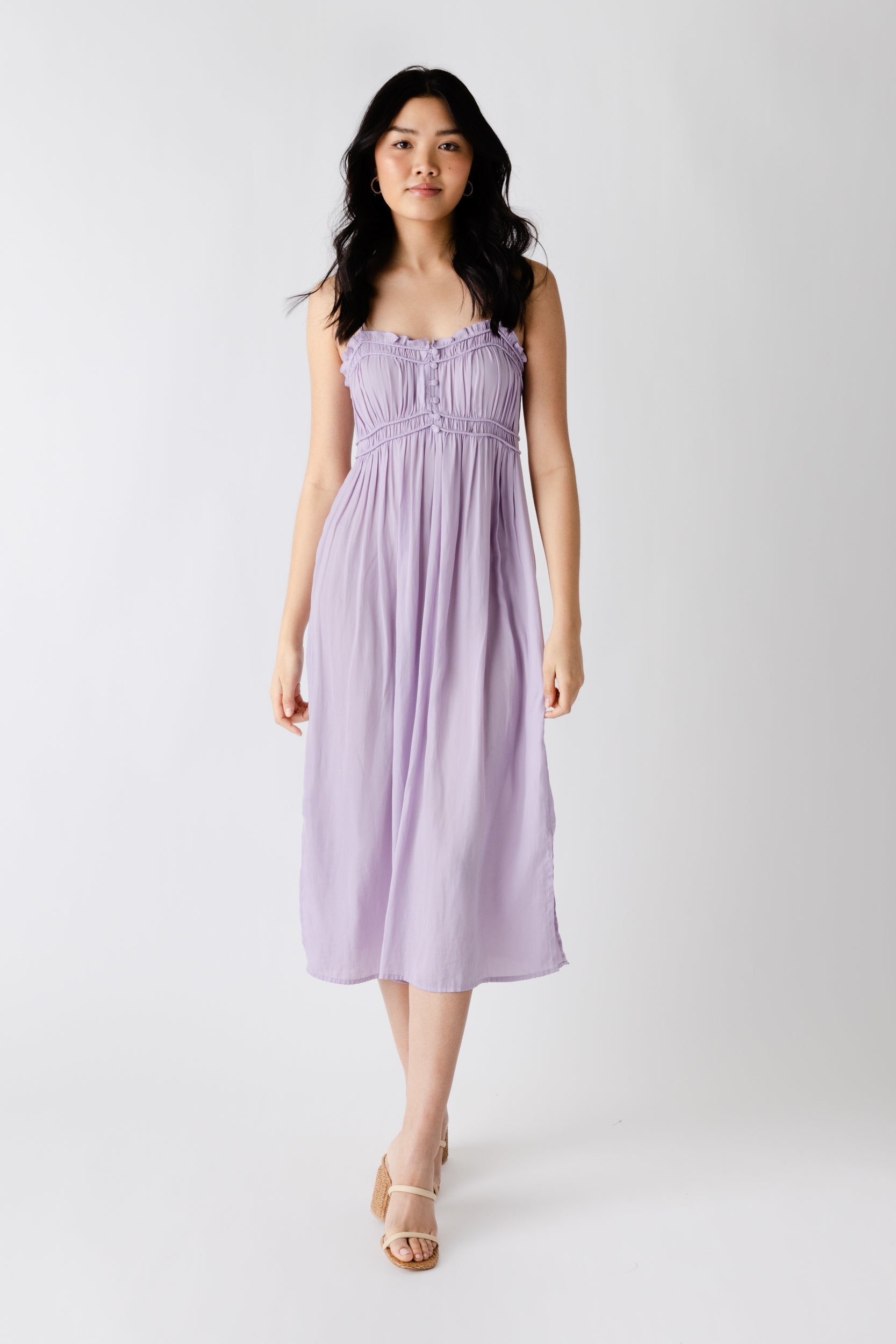 Lucie Gathered Bodice Slip Dress