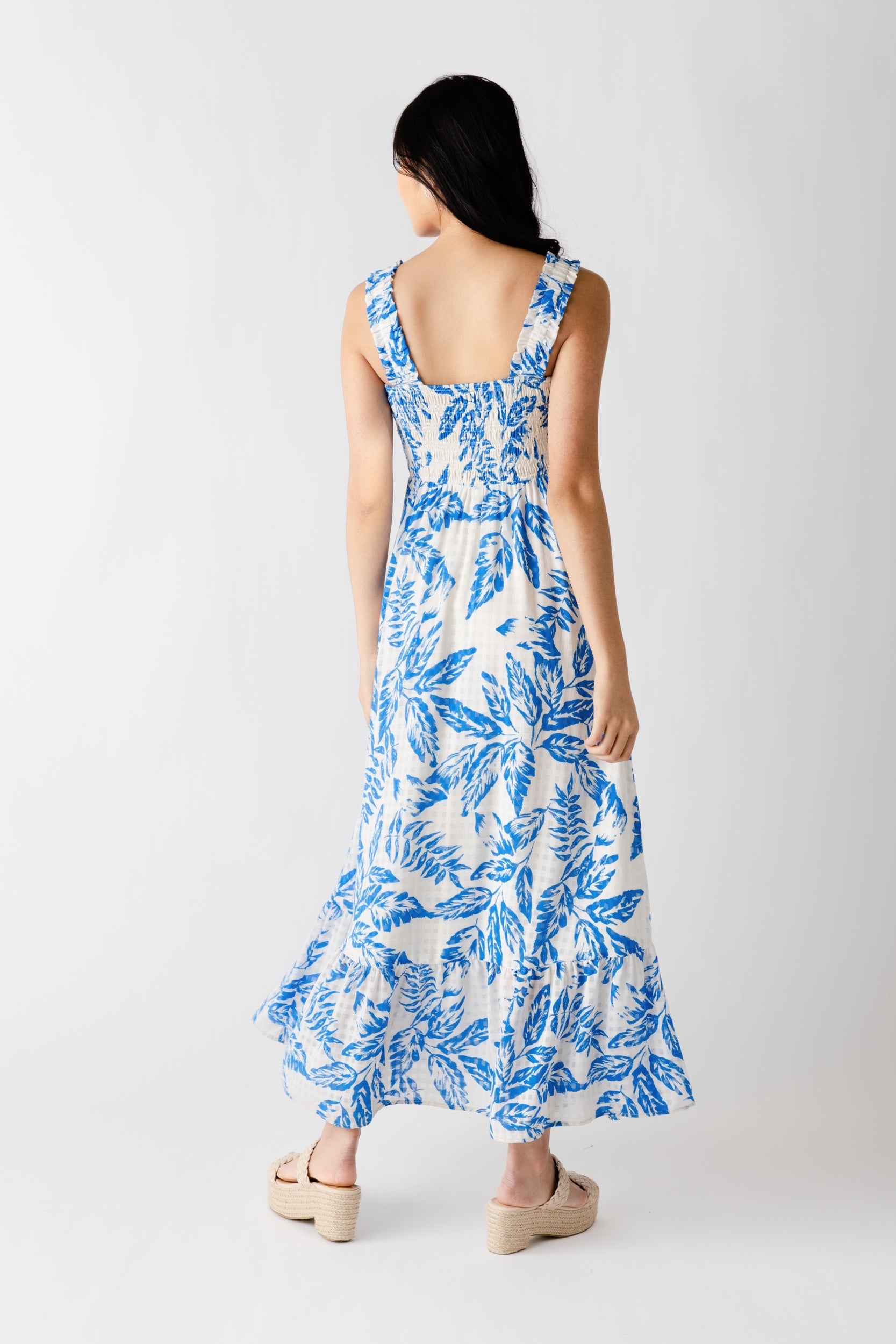 SALE - Brooks Textured Leaf Maxi Dress