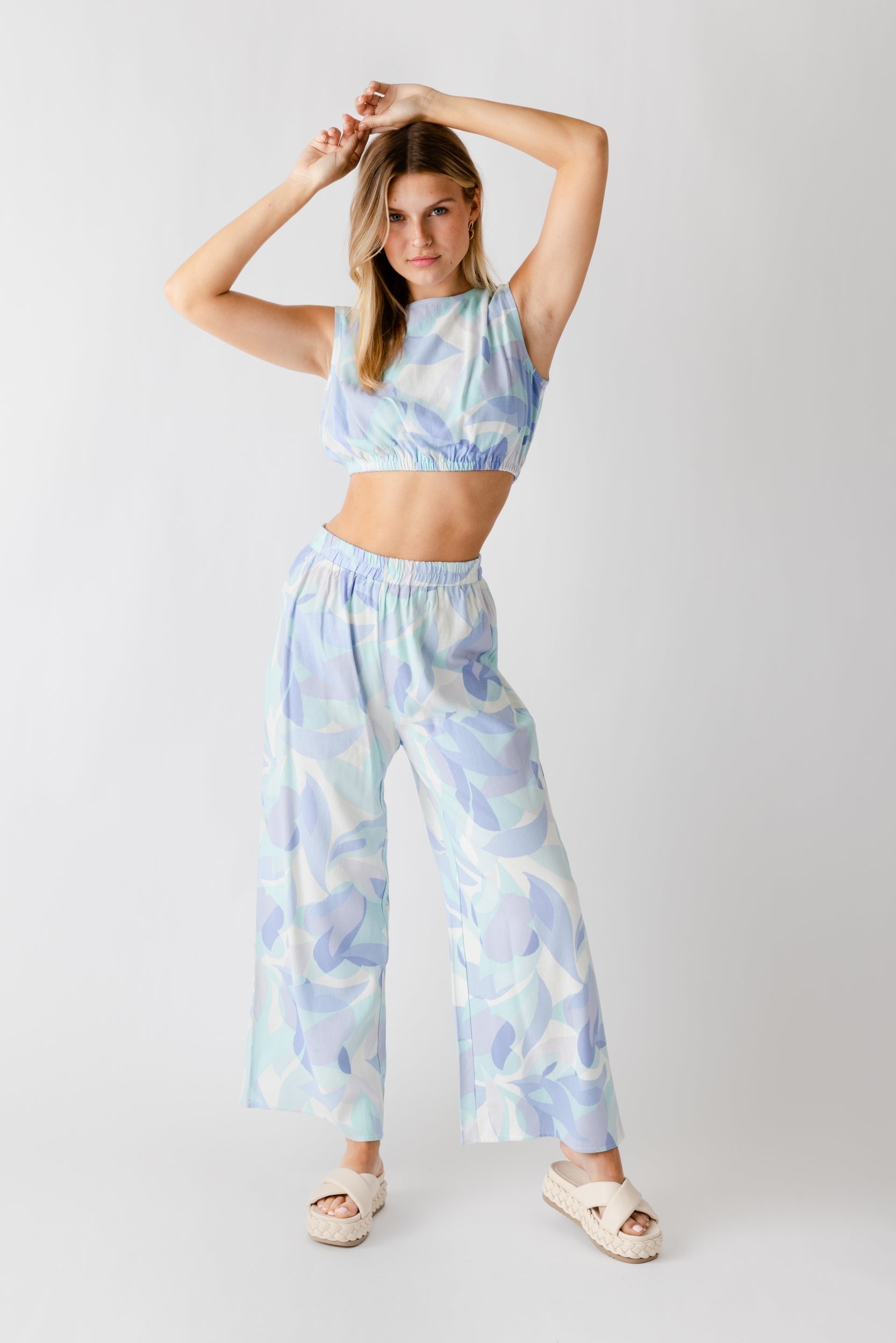 SALE - Lila Printed Sleeveless Tie Top