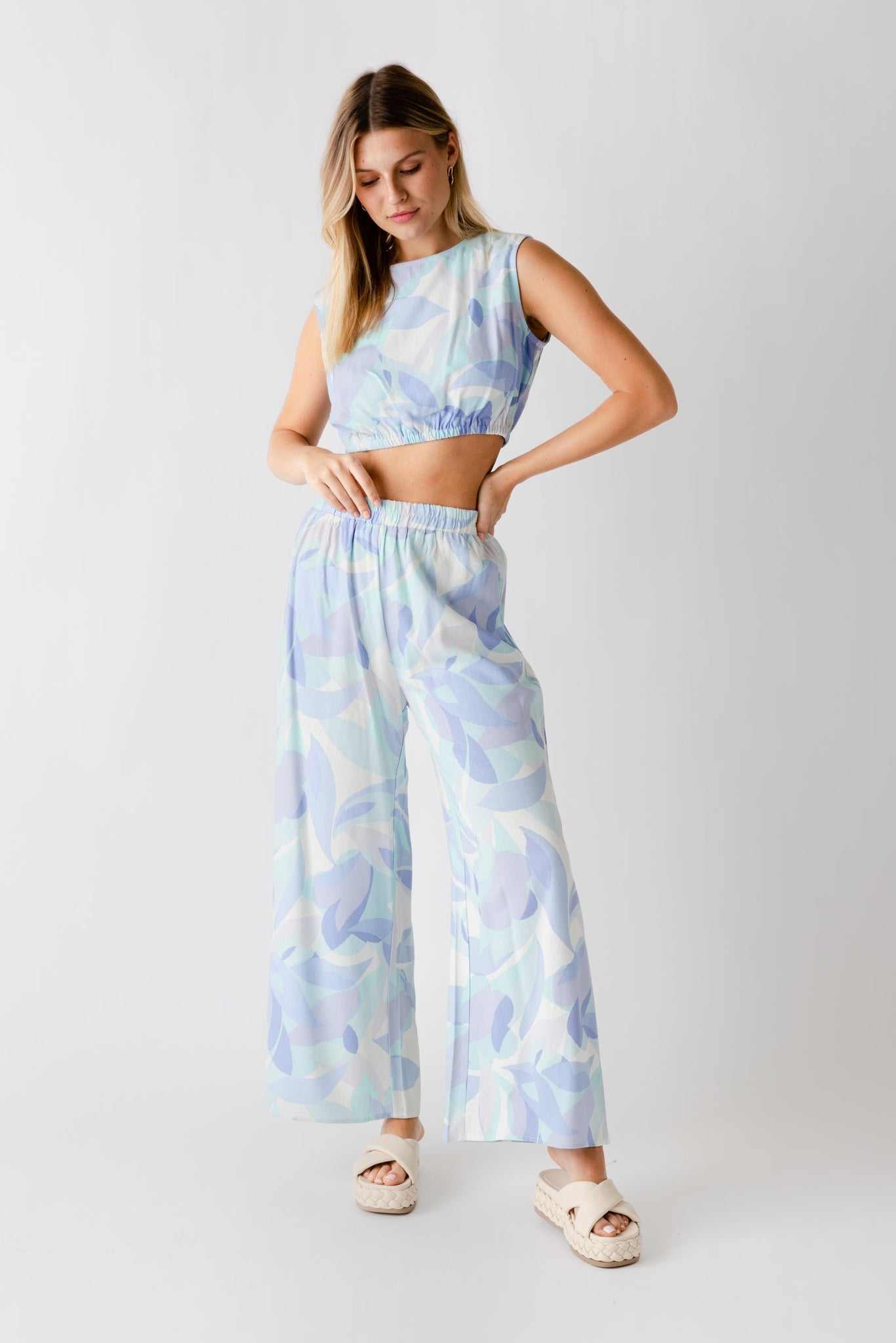 SALE - Lila Printed Linen Pants