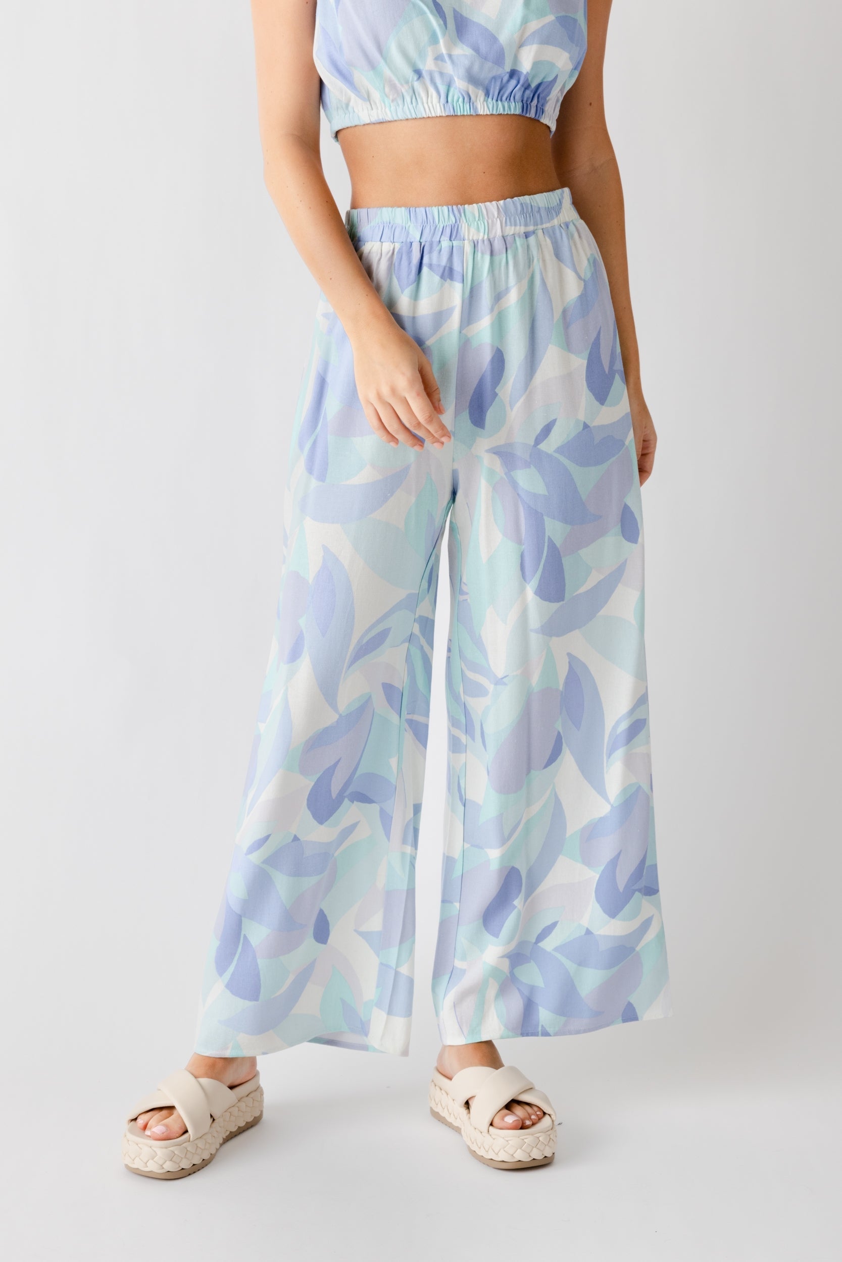 SALE - Lila Printed Linen Pants