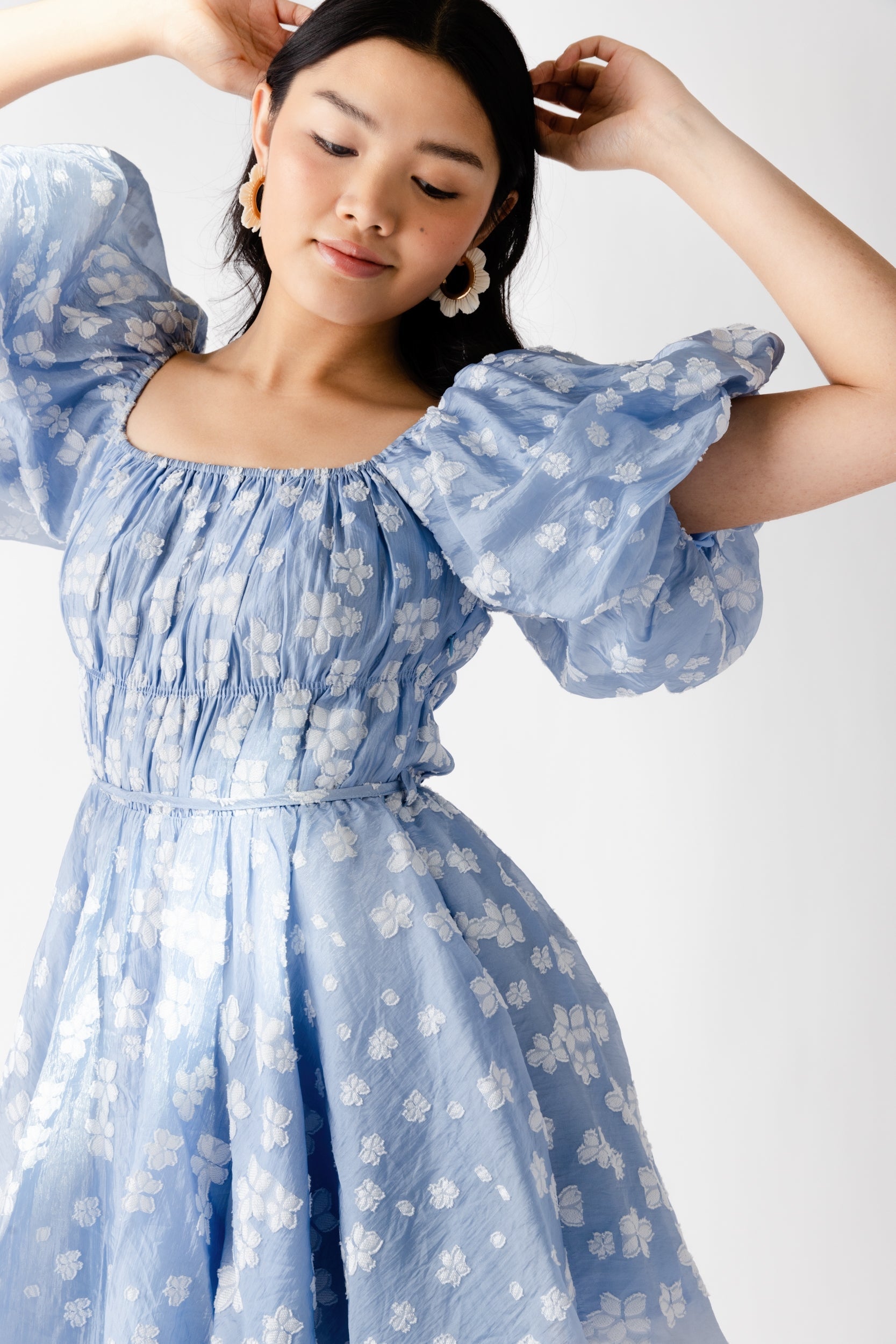 Tatum Bubble Sleeve Floral Mini Dress