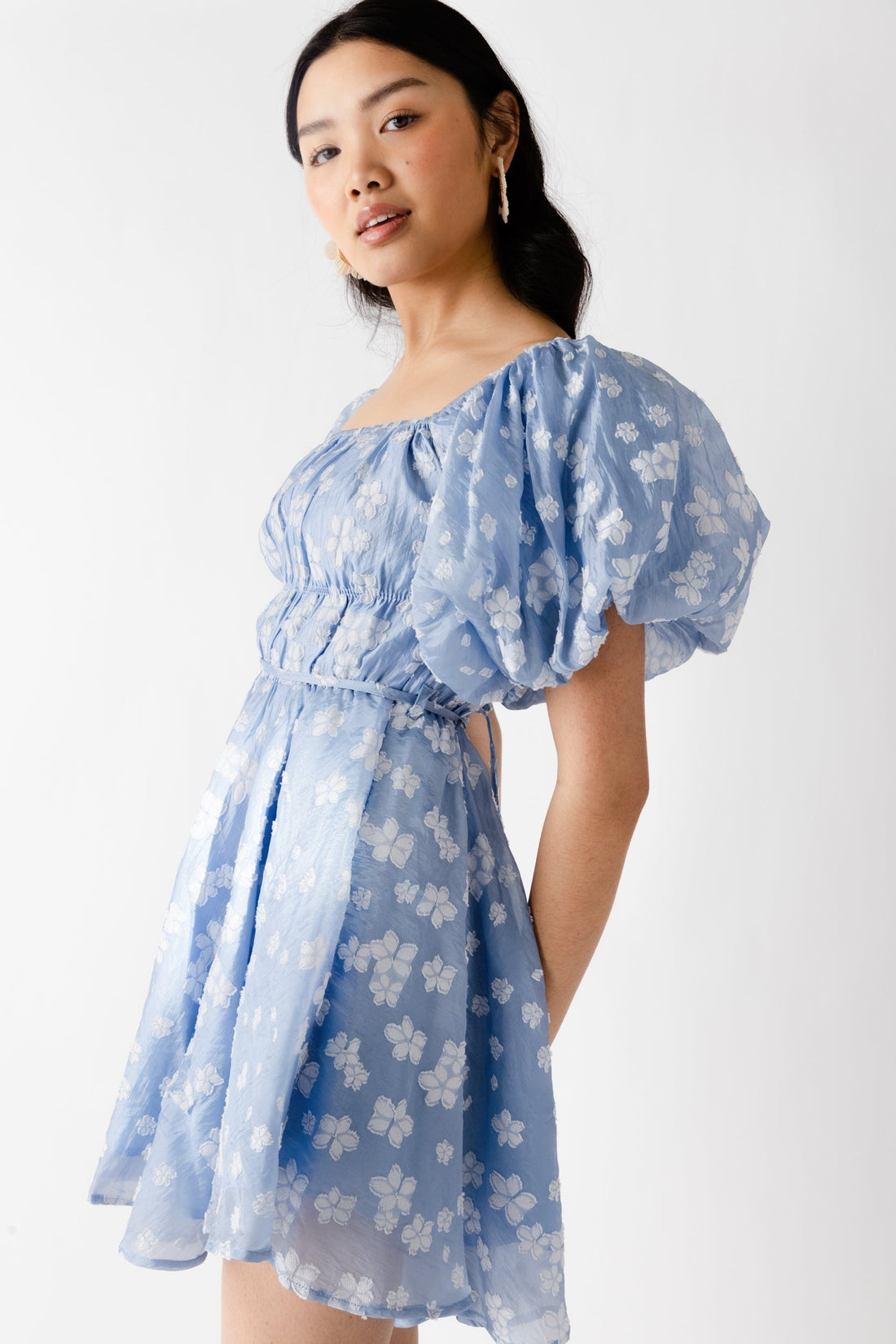 Tatum Bubble Sleeve Floral Mini Dress