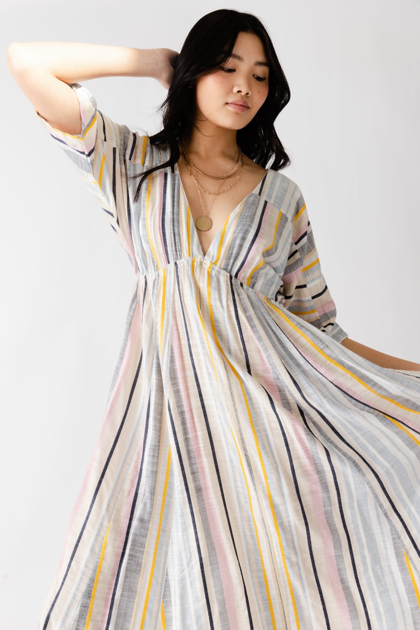 Lizzie Multi Striped Maxi Dress