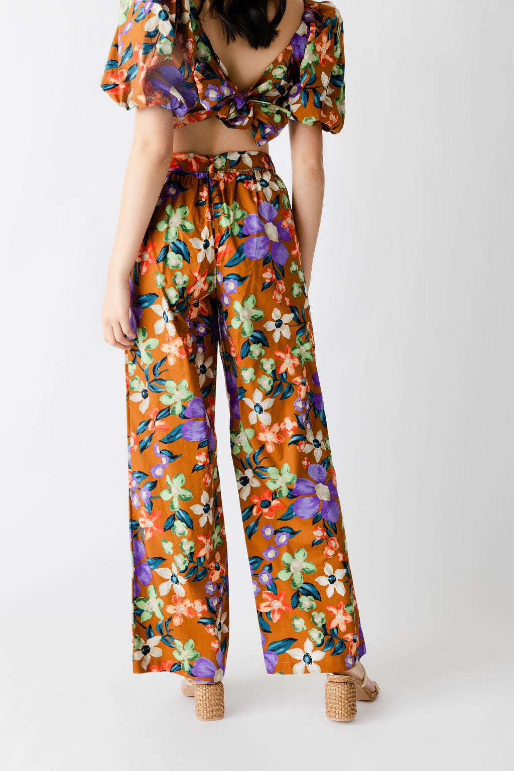 Blakely Floral Pull On Flare Pants