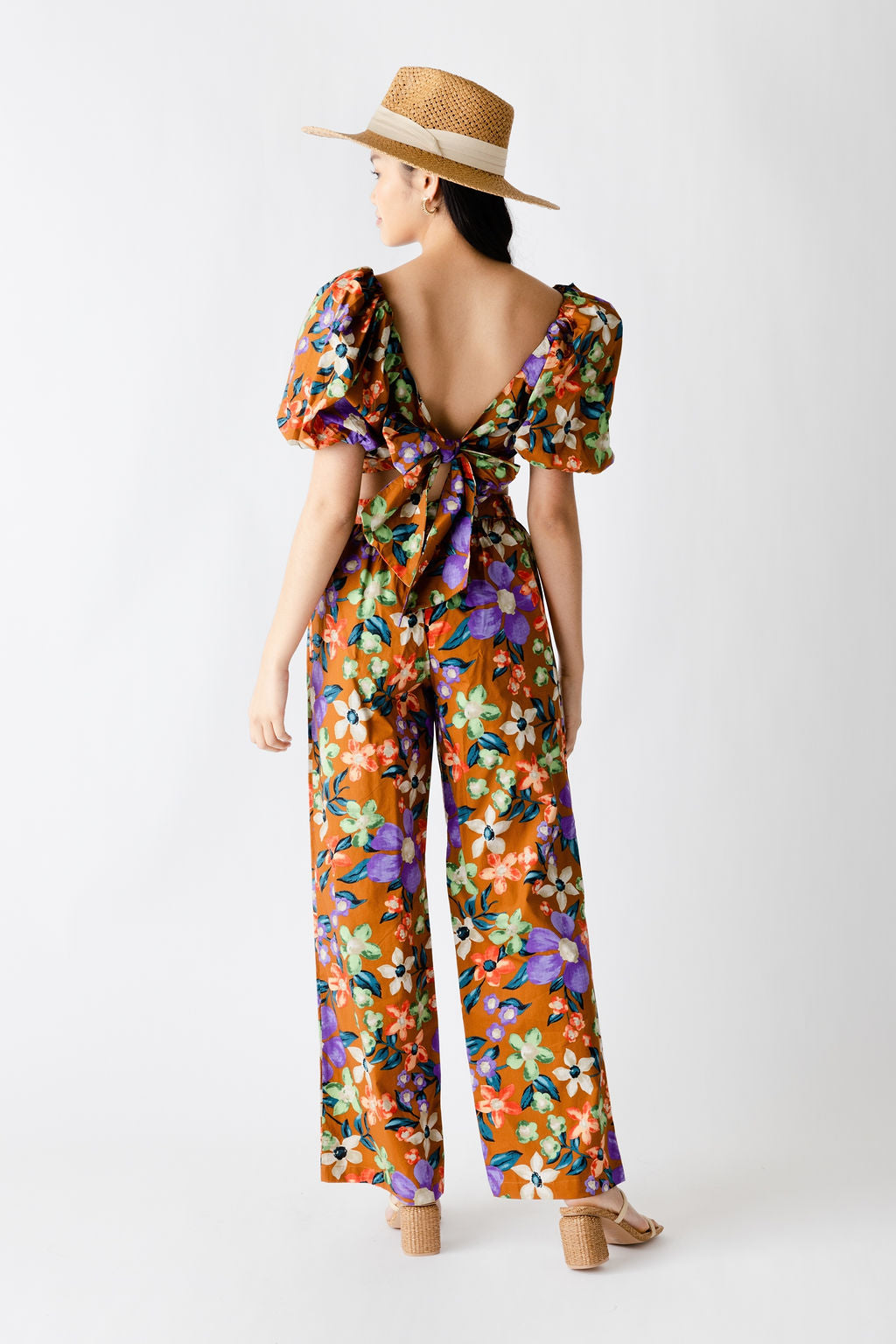 Blakely Floral Pull On Flare Pants
