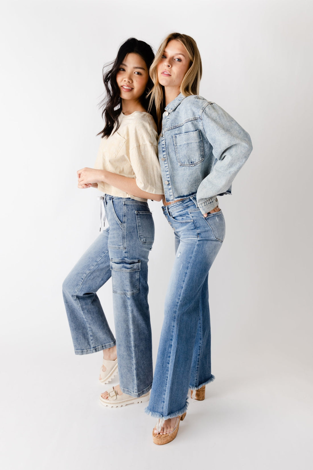 SALE - Elliot Acid Washed Cropped Tee