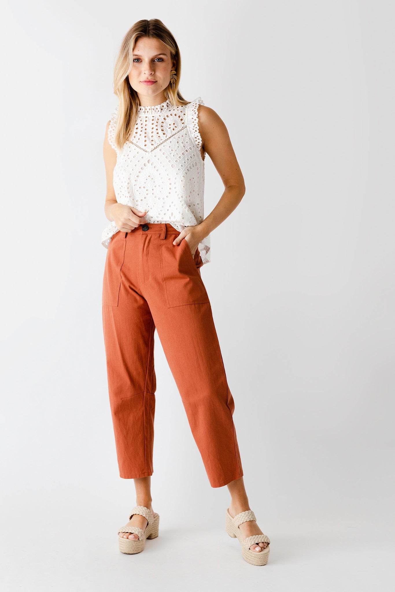 Belle Patch Pocket Wide Leg Pant
