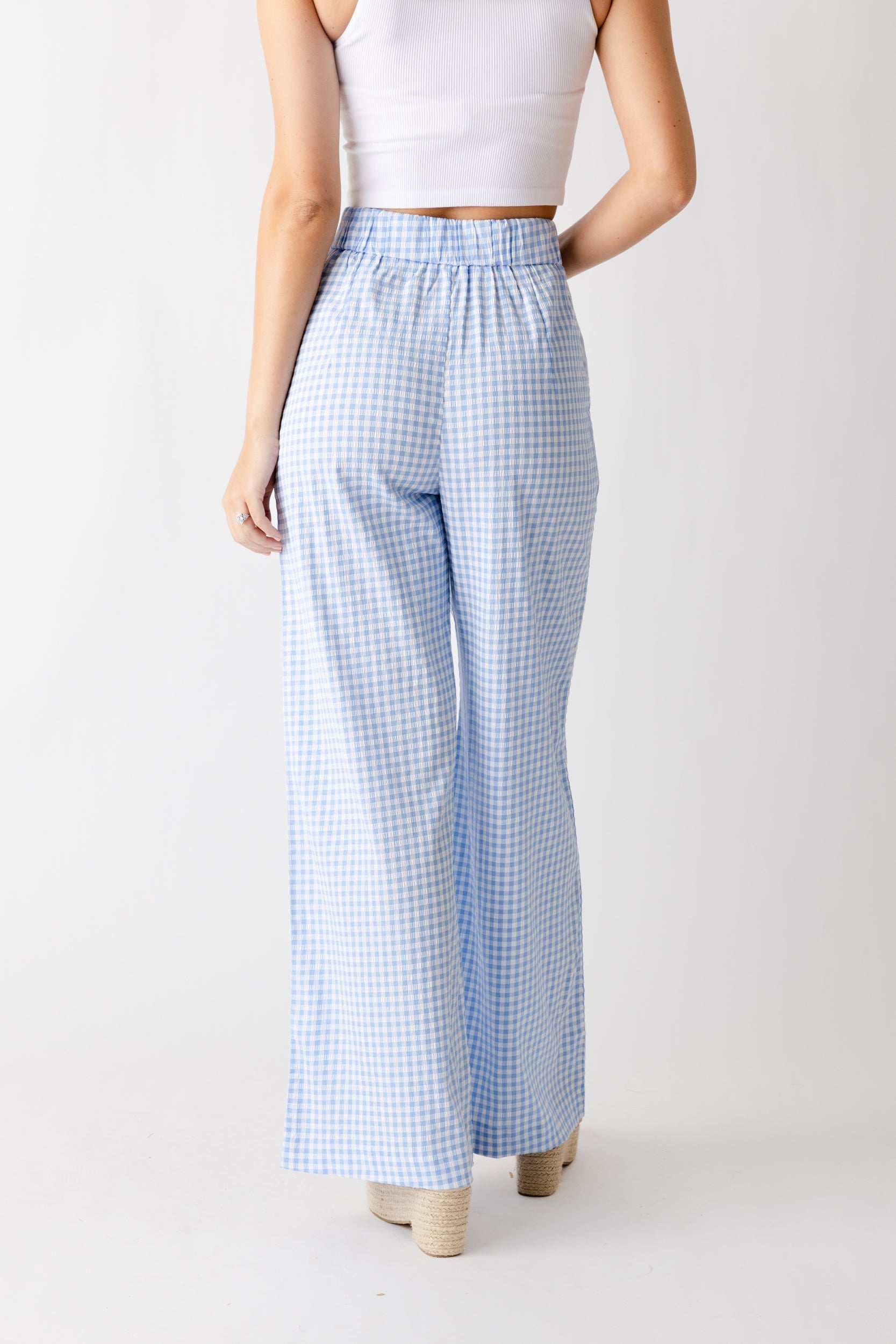 Lana Gingham Wide Leg Pant