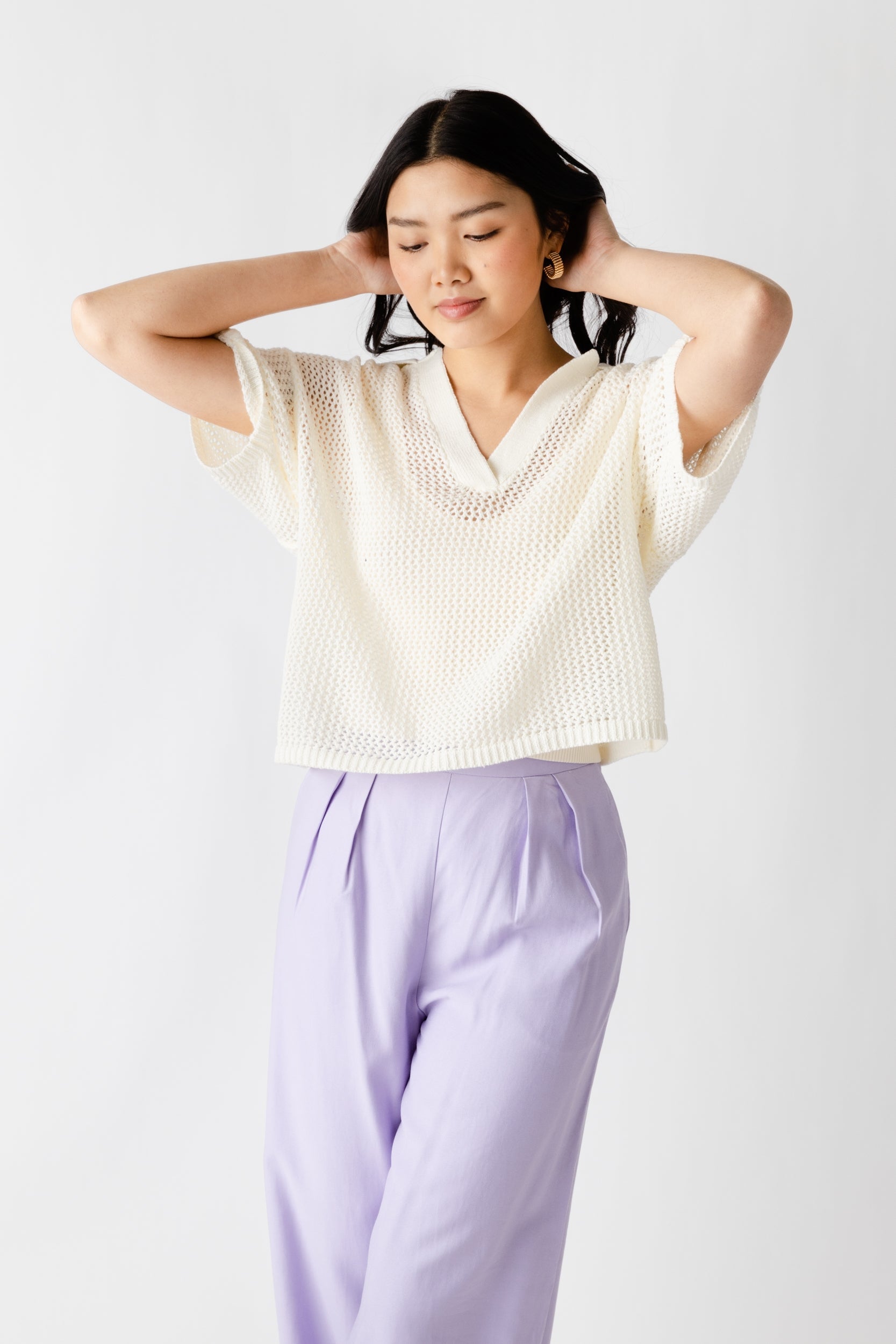 Grace Open Weave Knit Top