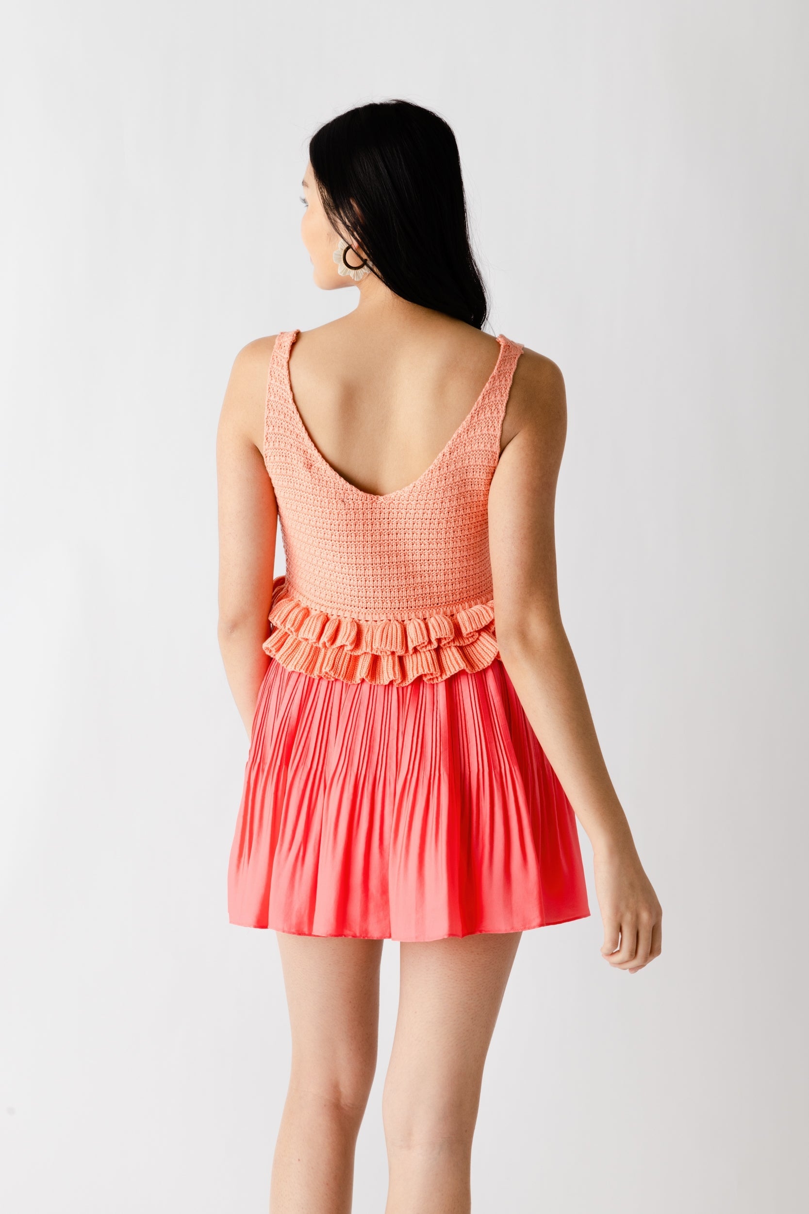 Gloria Crochet Peplum Top