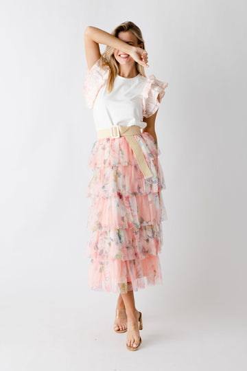 SALE - Daphne Mesh Tulle Midi Skirt